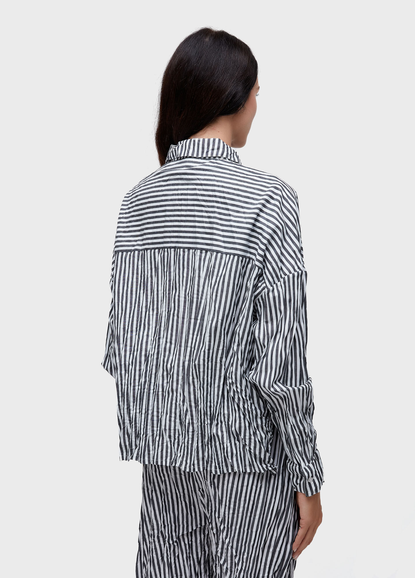 Camisa wrinkled tricoline fio tinto