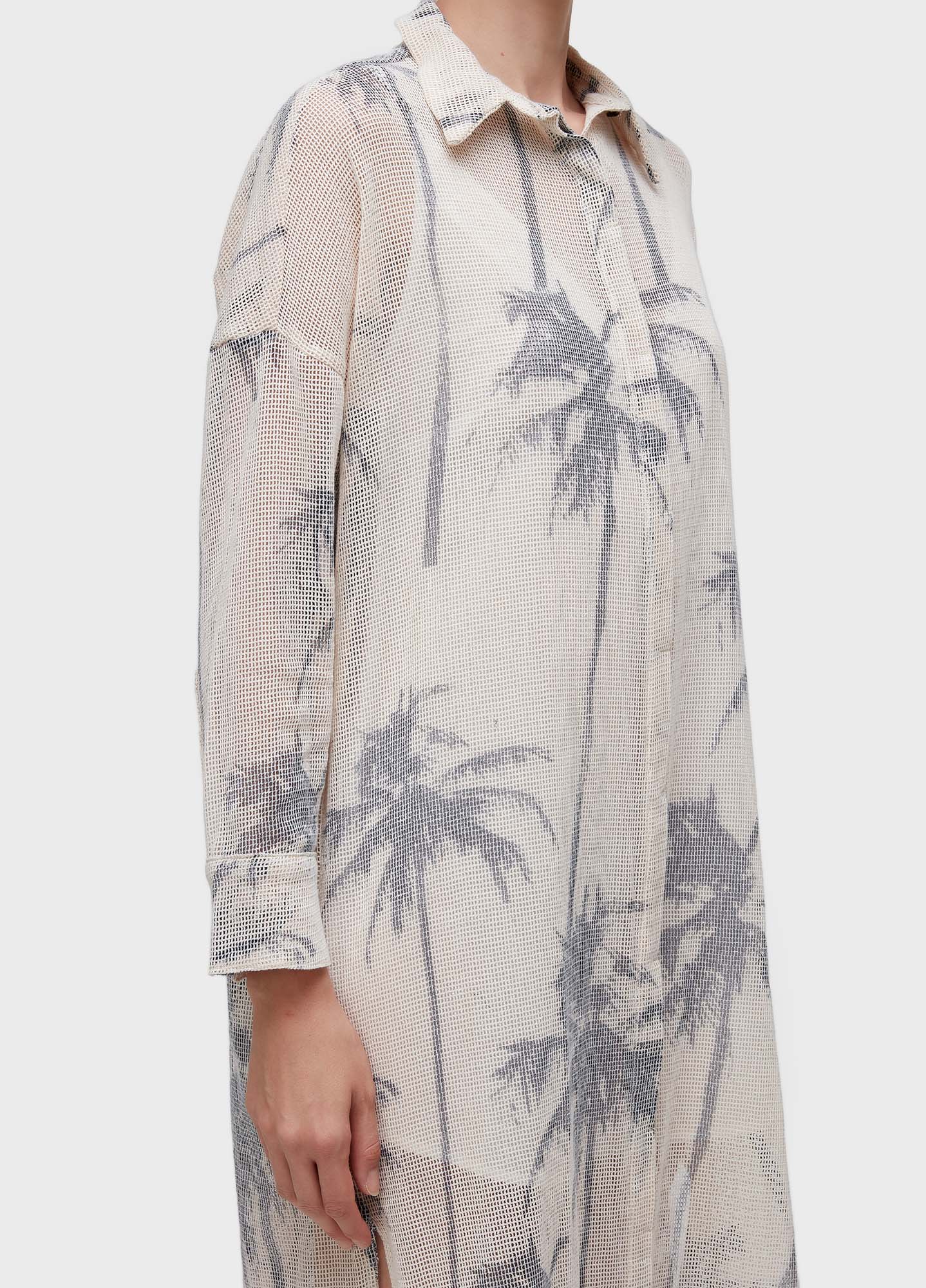 Vestido chemise tela coqueiro