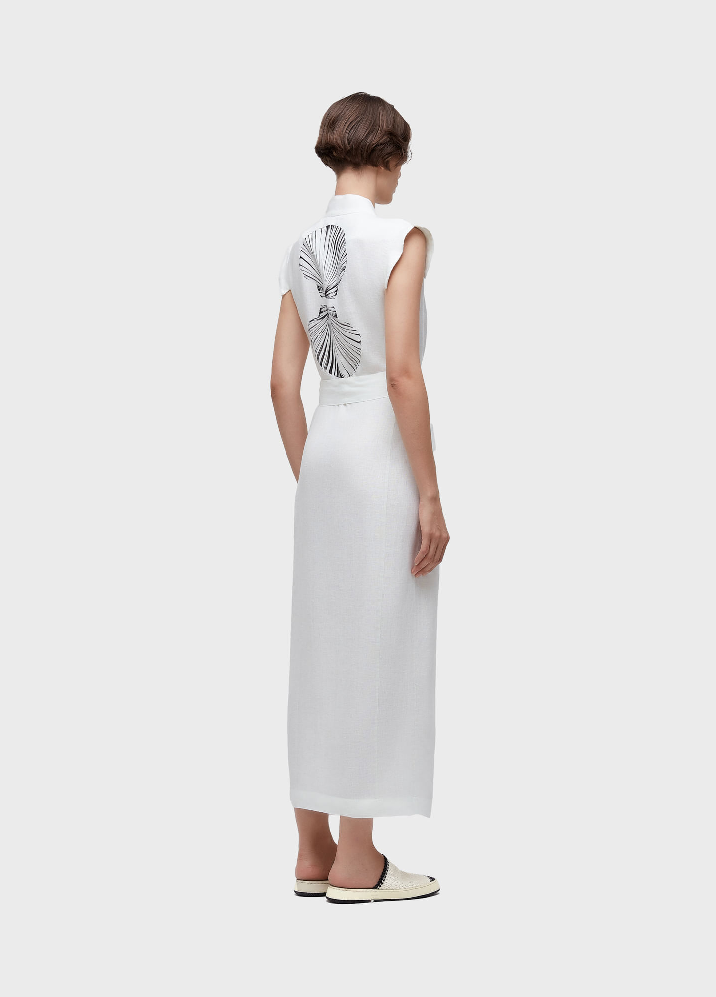 Vestido transpasse concha duo