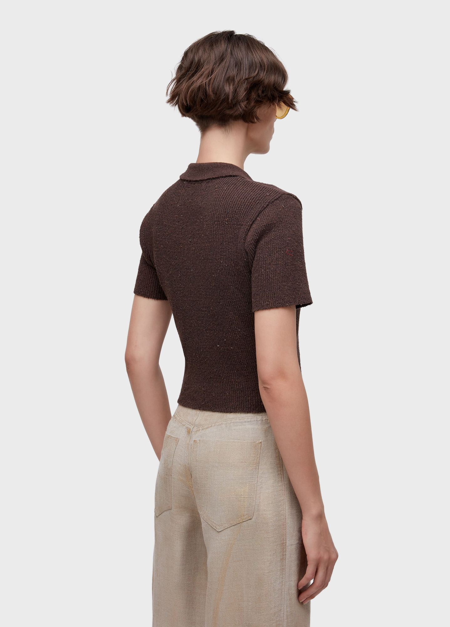 Blusa polo tricot listras