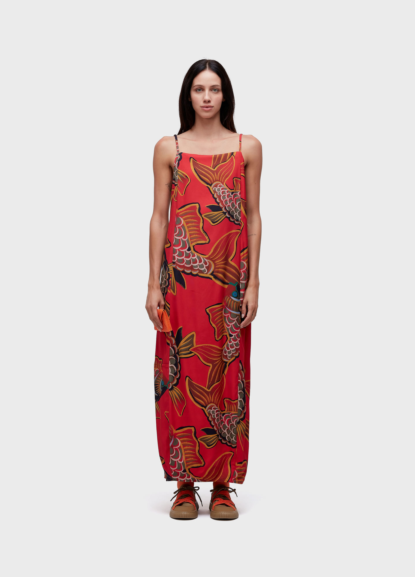 Vestido baloon peixe red