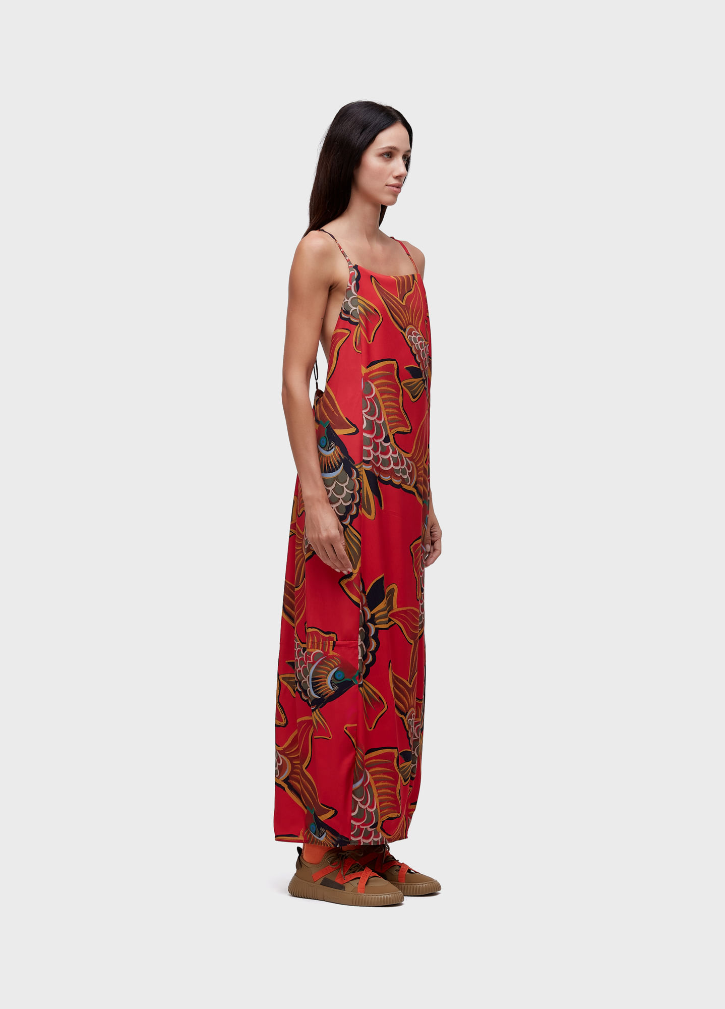 Vestido baloon peixe red