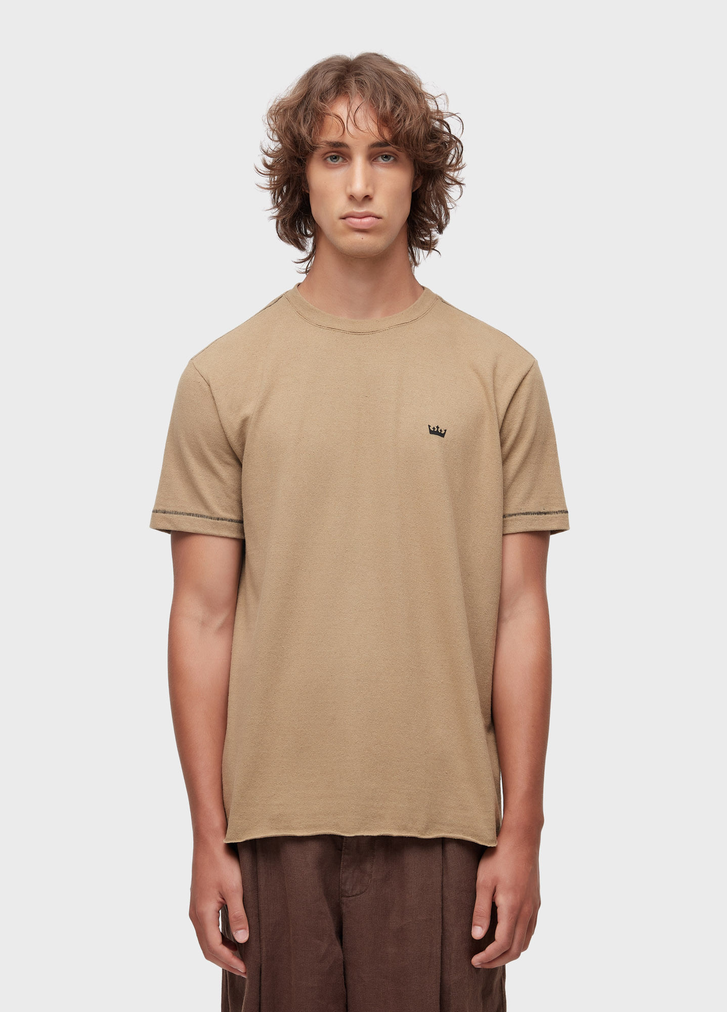 T-shirt rustic contrast seam MC