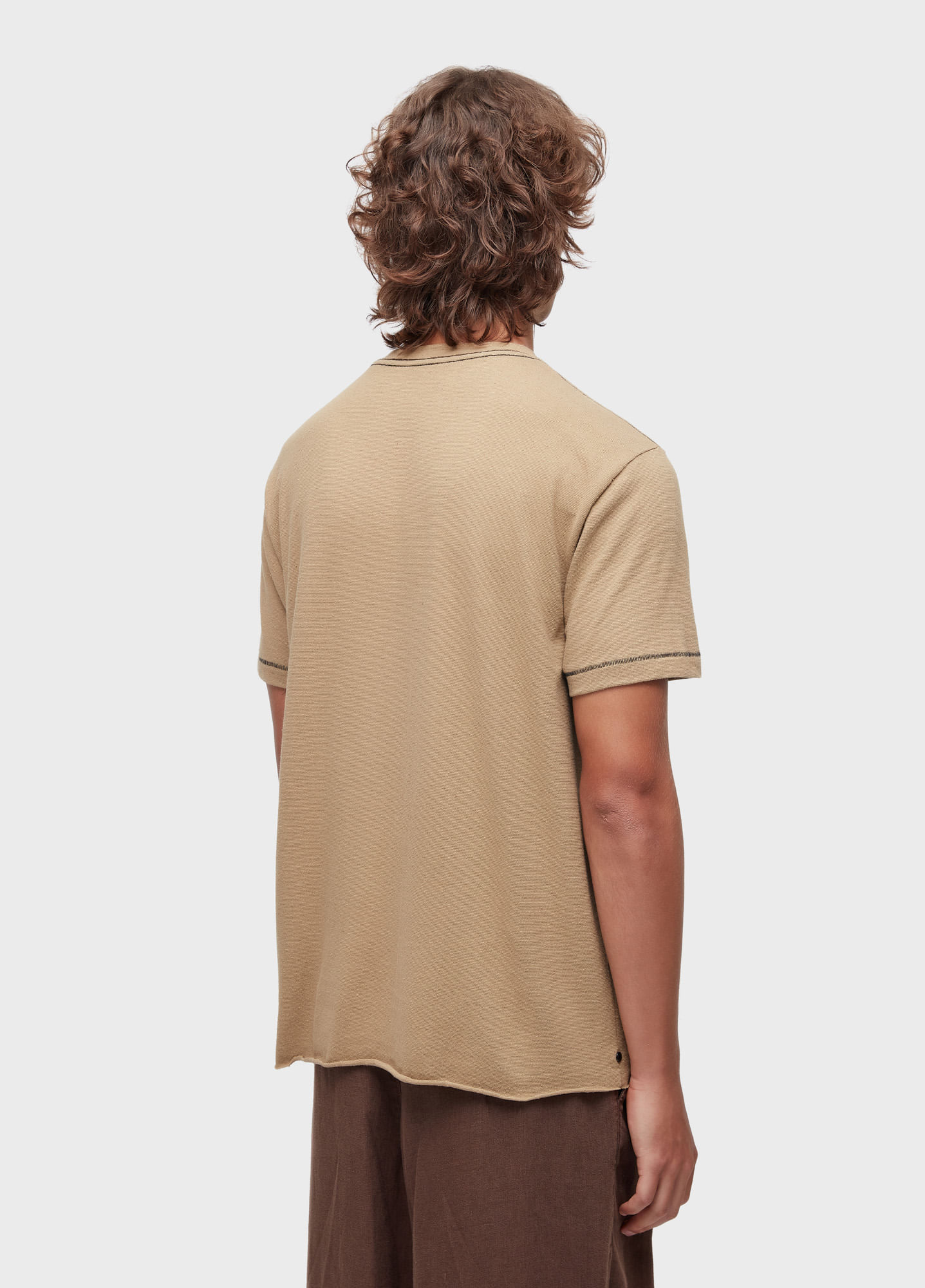 T-shirt rustic contrast seam MC