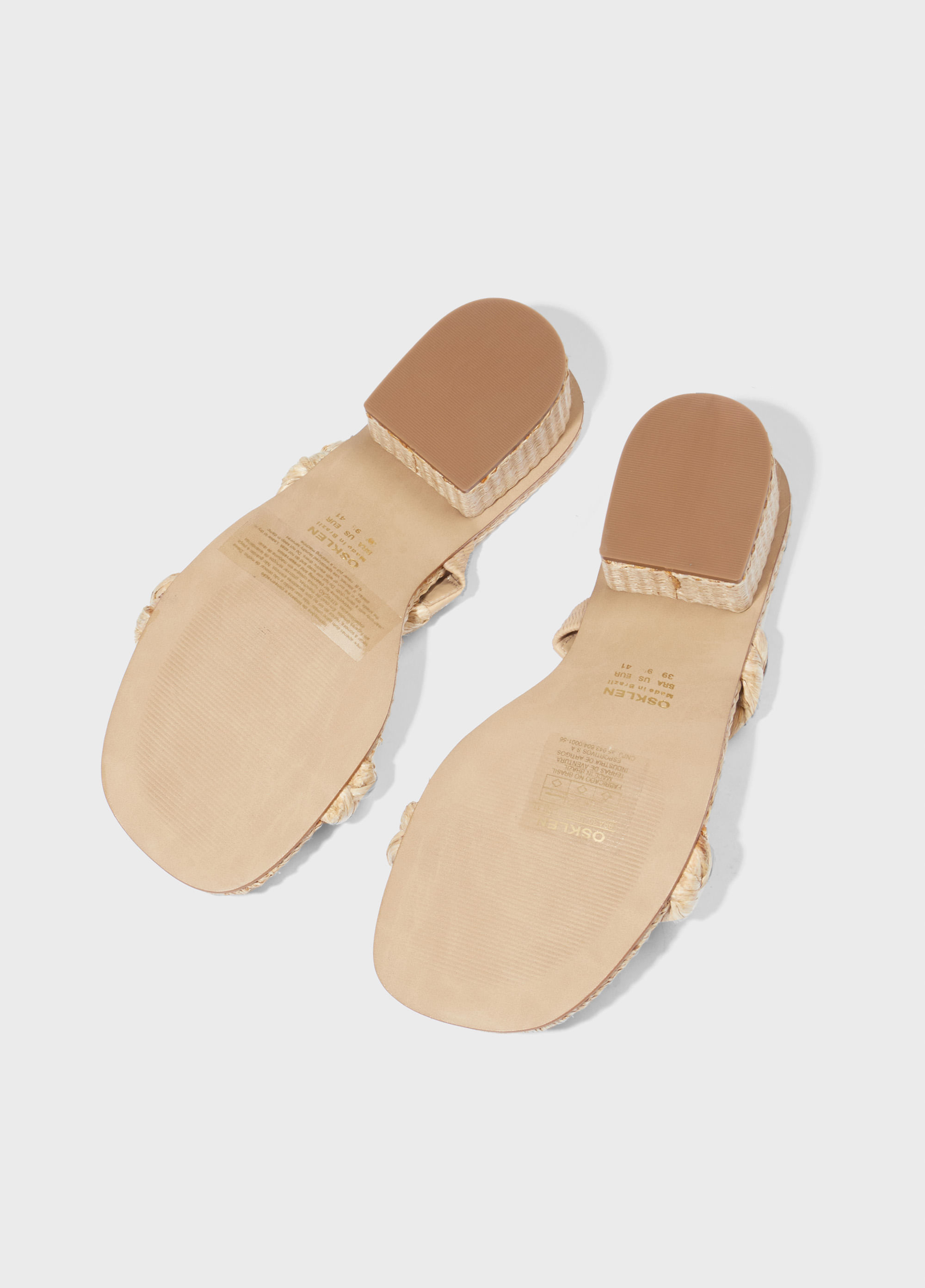 Sandalia salto rafia