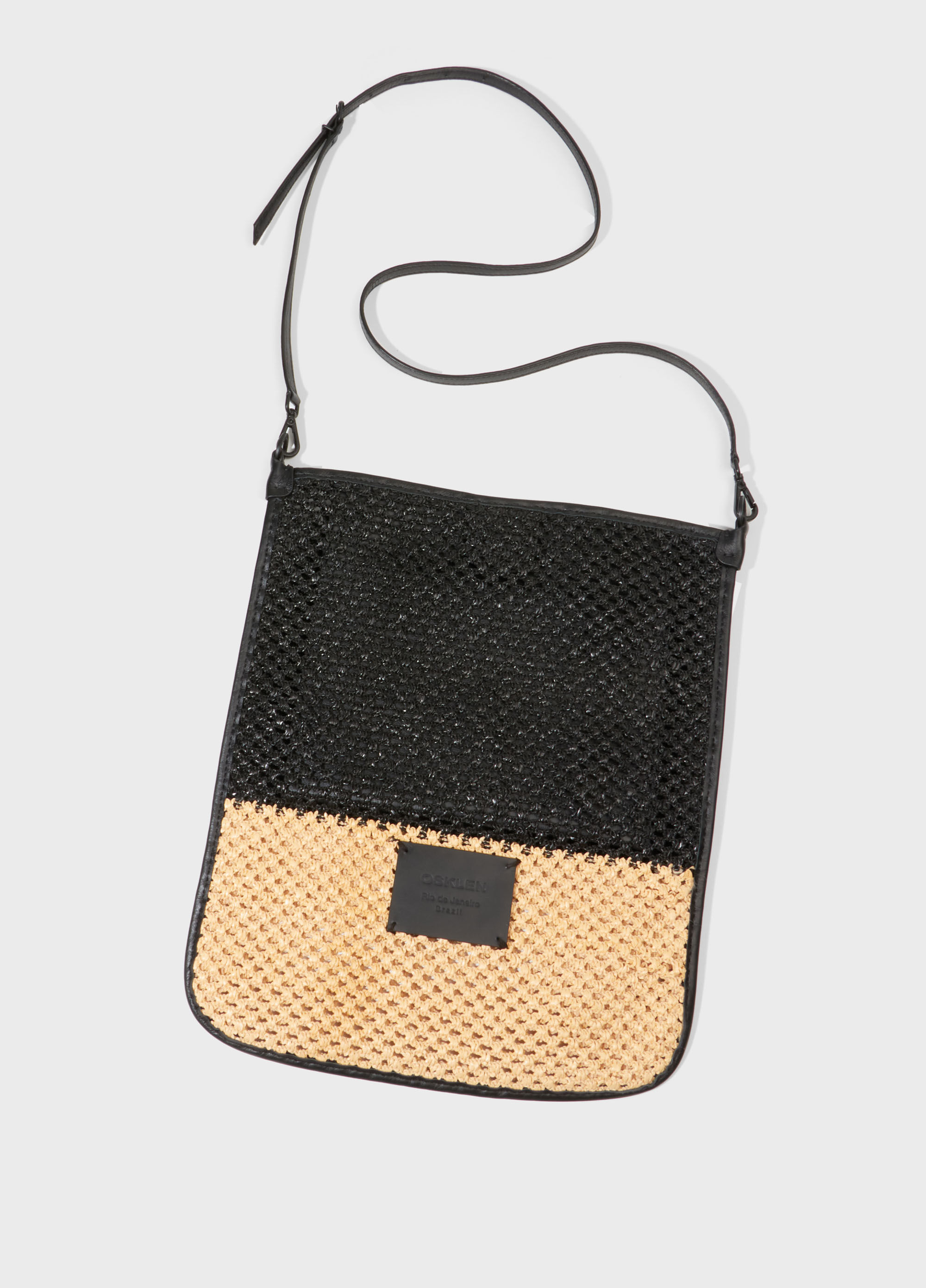 Bolsa tote tela flat bicolor