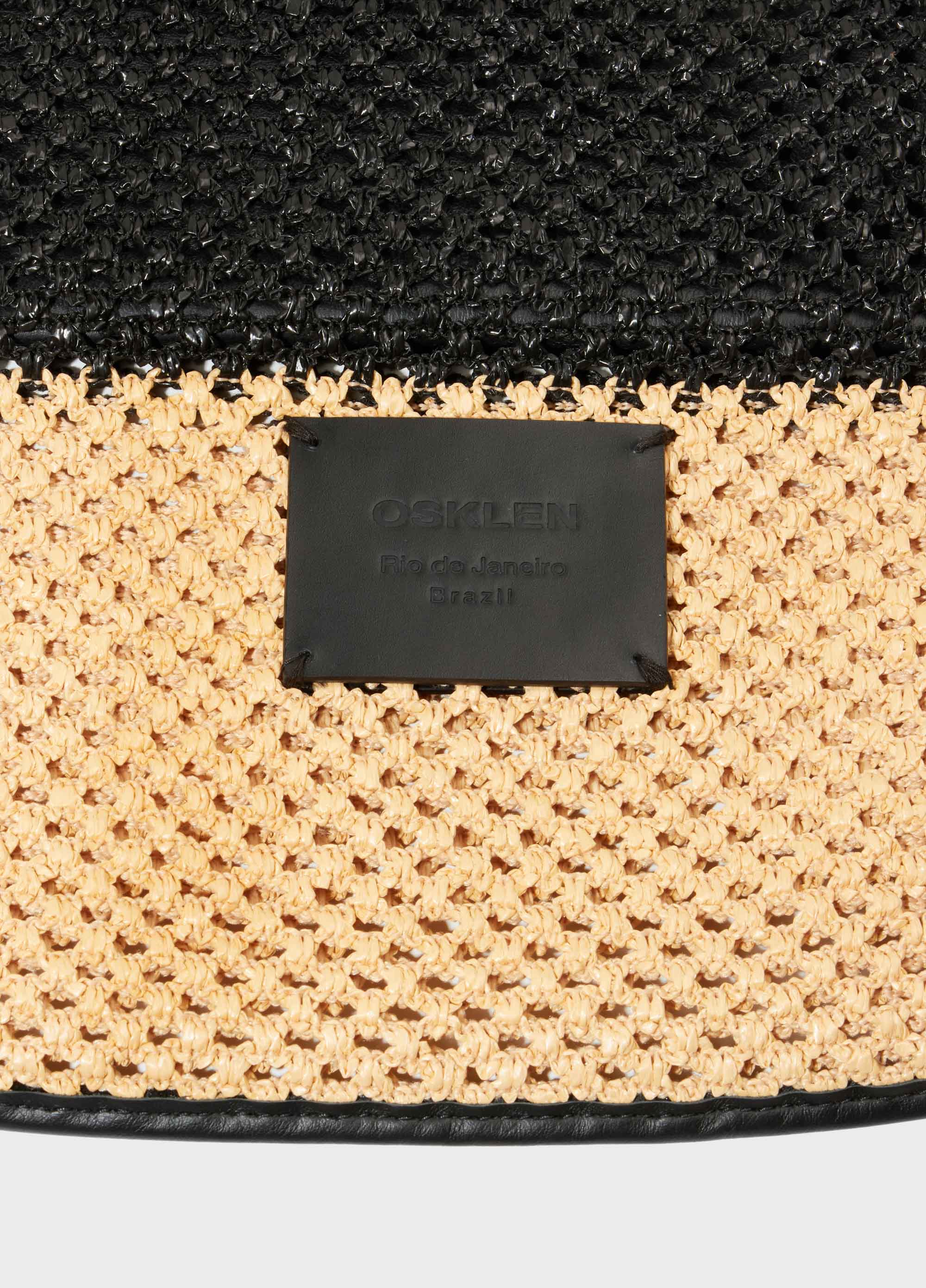 Bolsa tote tela flat bicolor