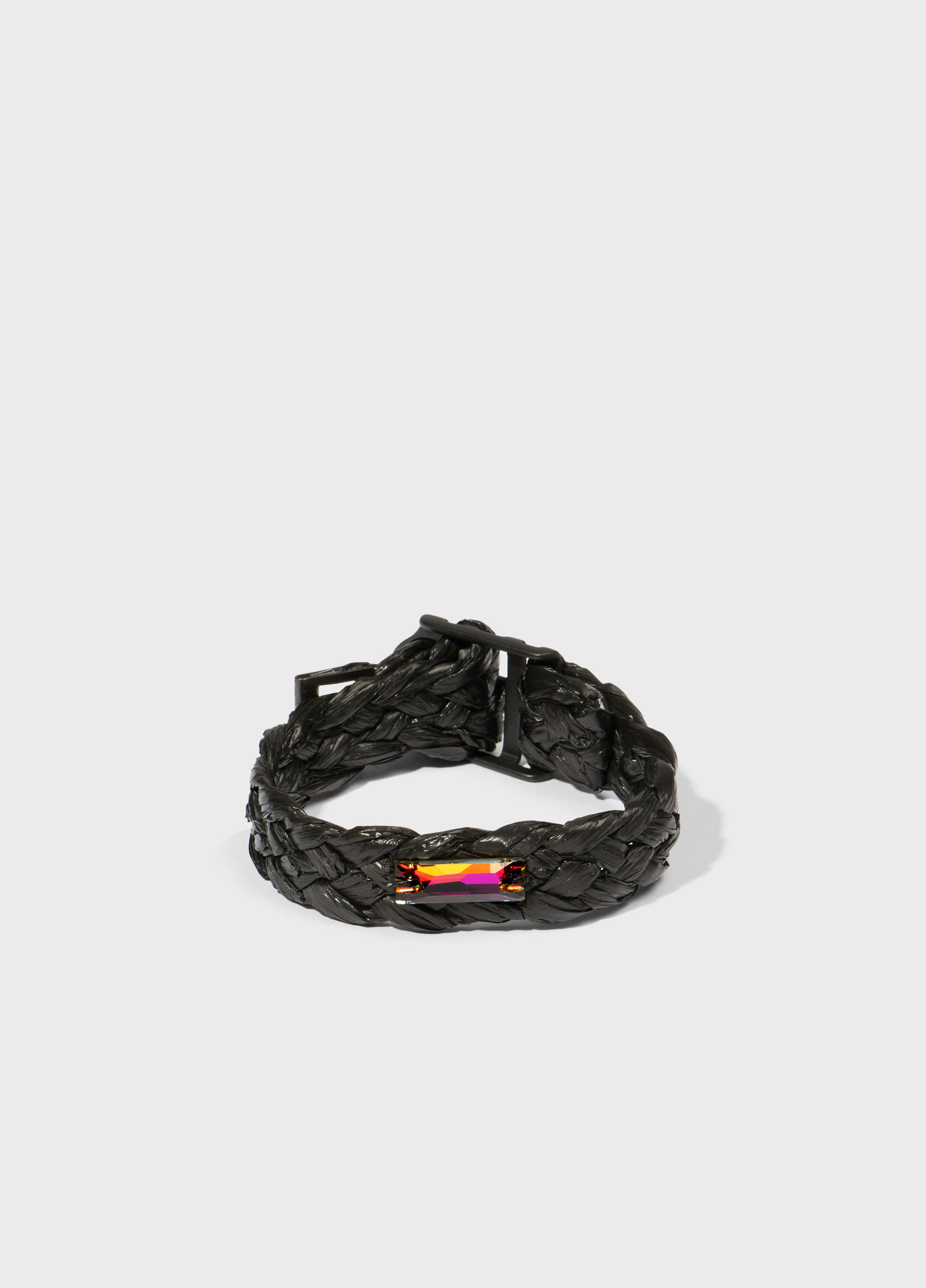 Pulseira cristal solitario rafia