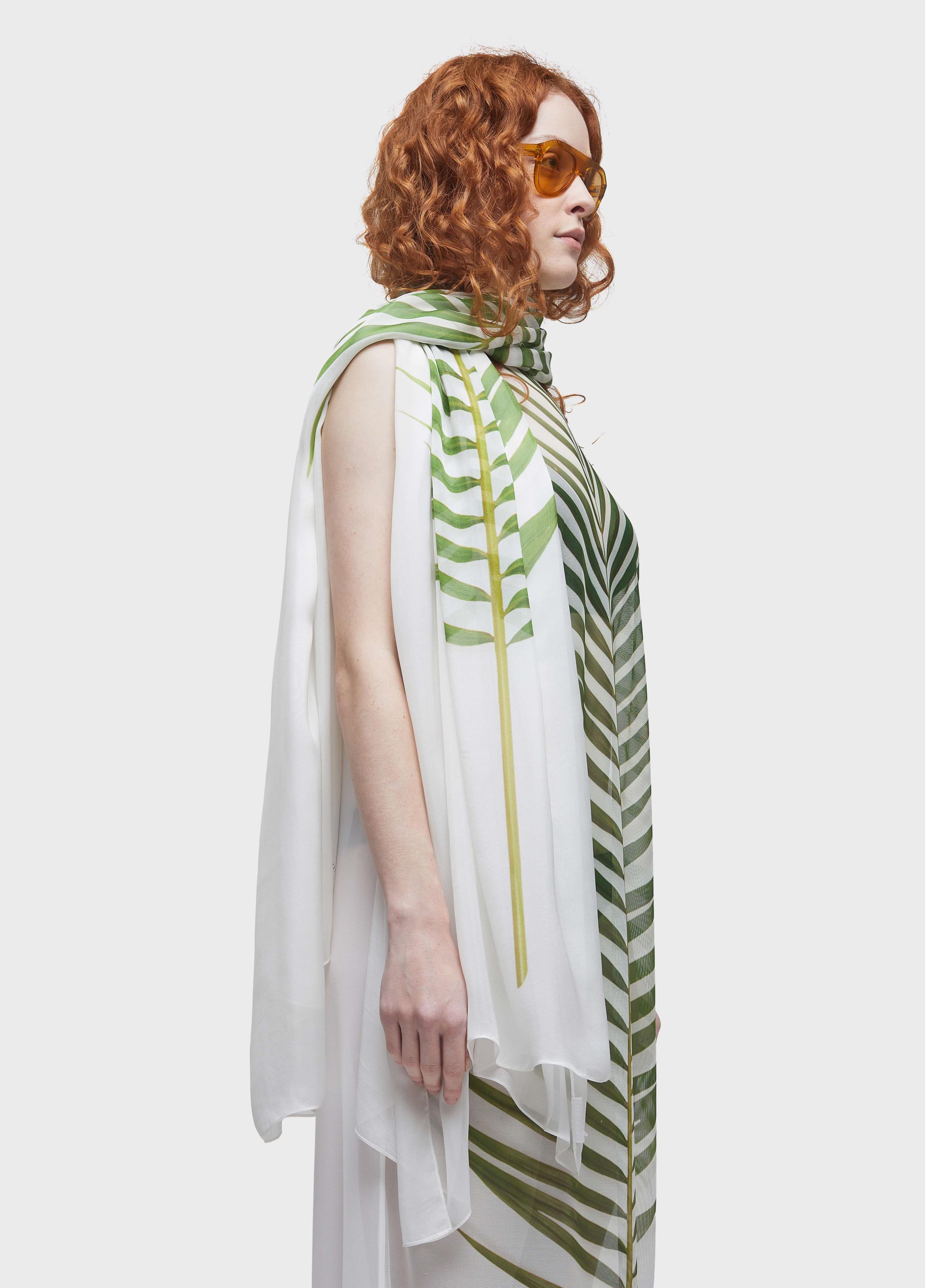 Lenço folha palmeira verde