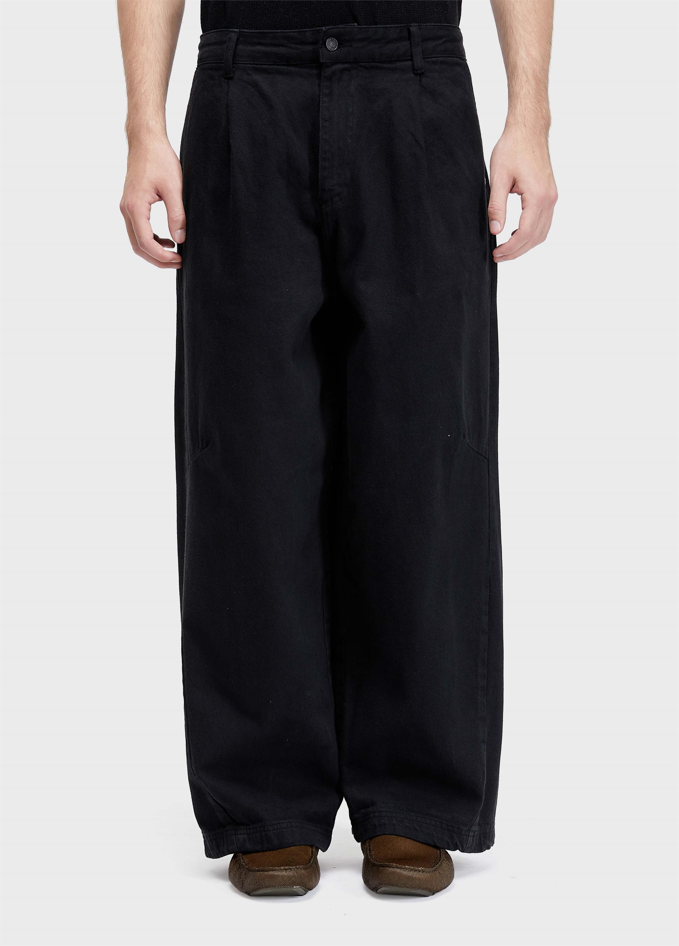 Calça over wide twill