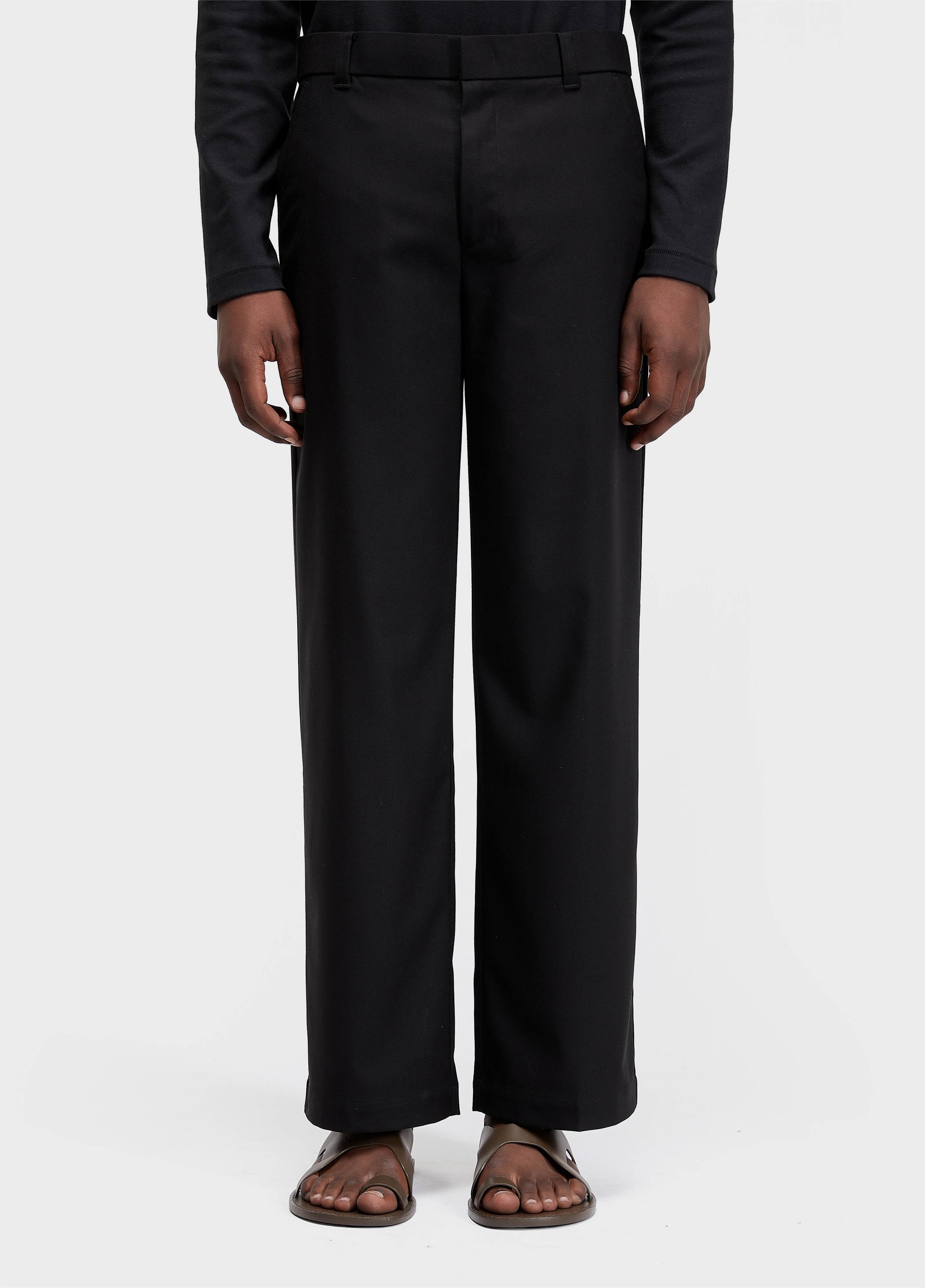 Calça alfaiataria straigh knit
