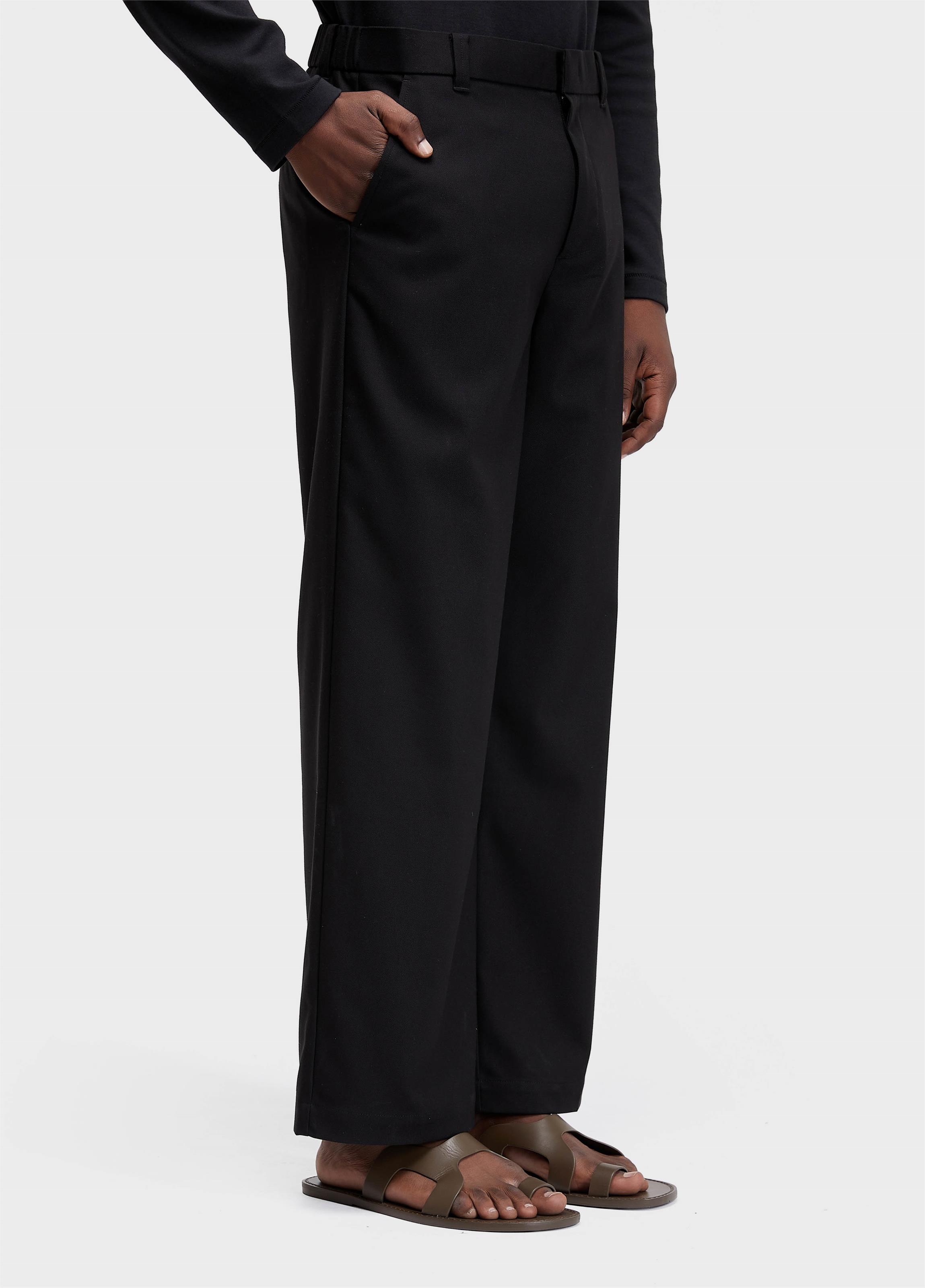 Calça alfaiataria straigh knit