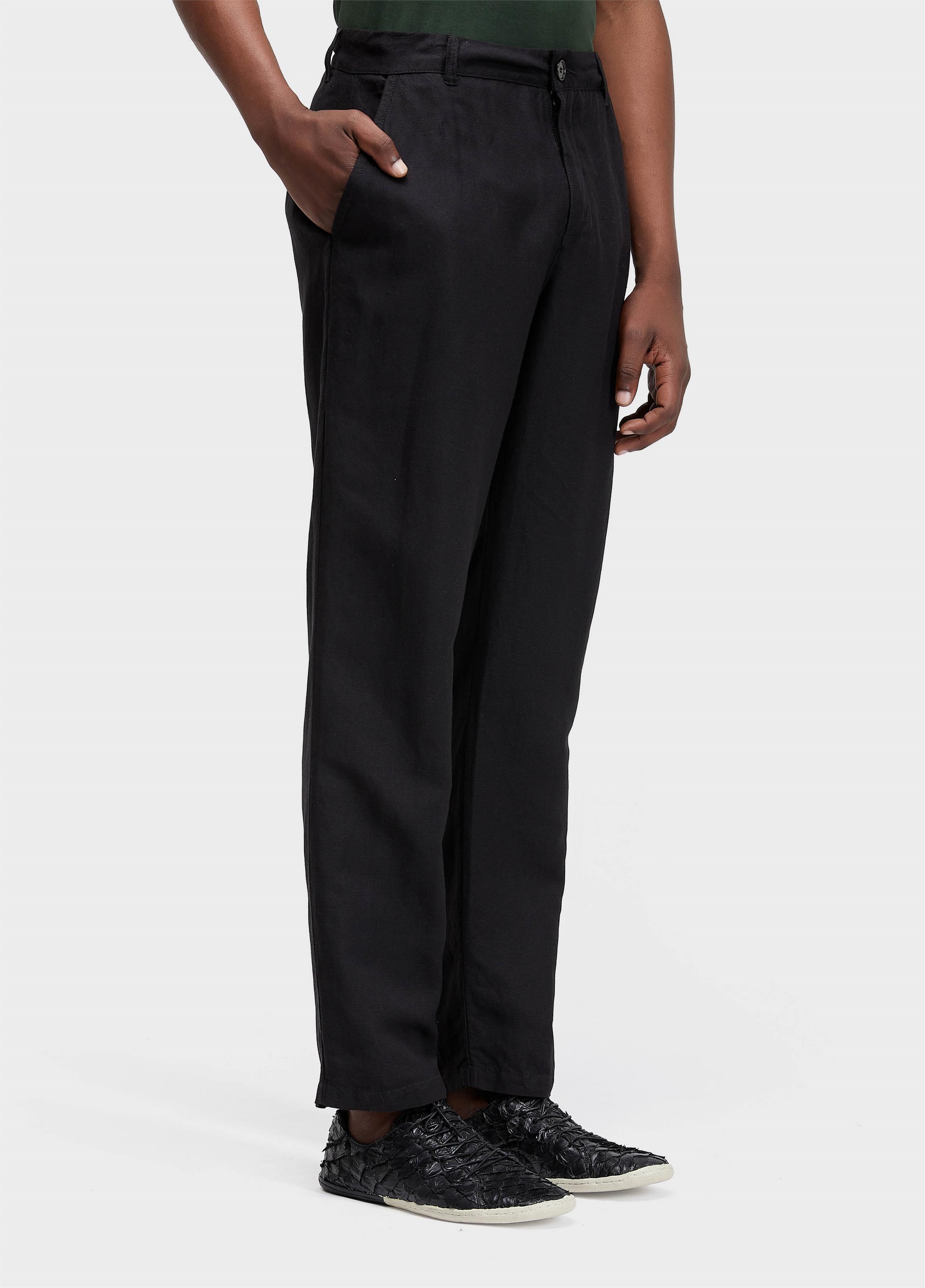 Calça alfaiataria fluid linen