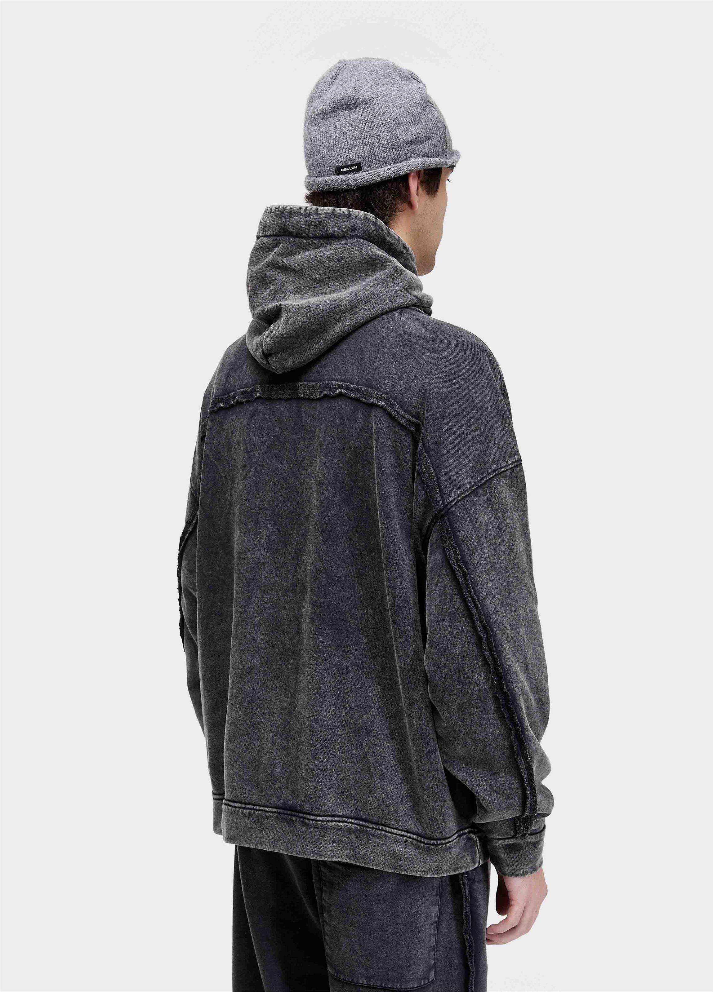 Moletom marmorizado raw seam