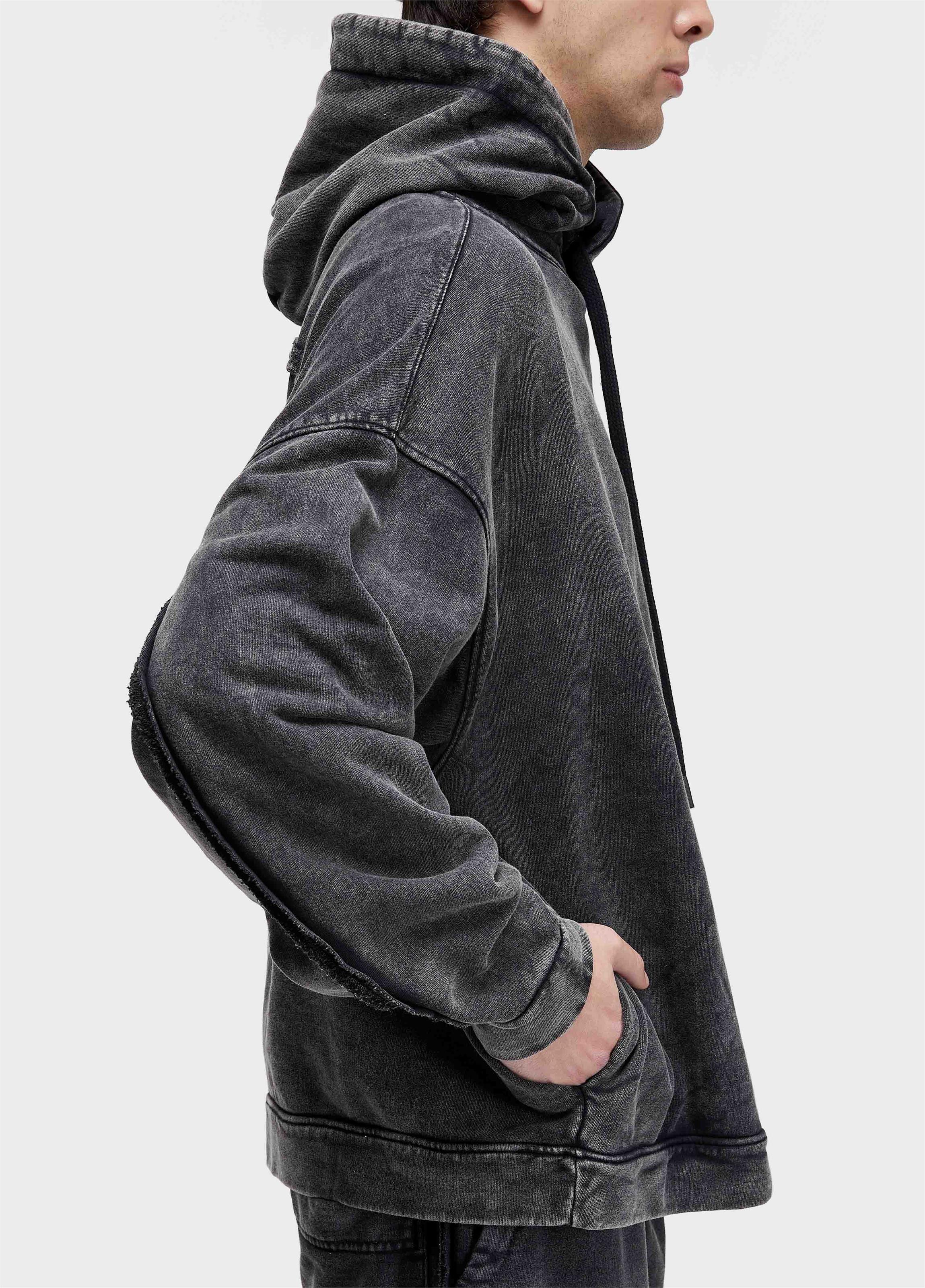 Moletom marmorizado raw seam