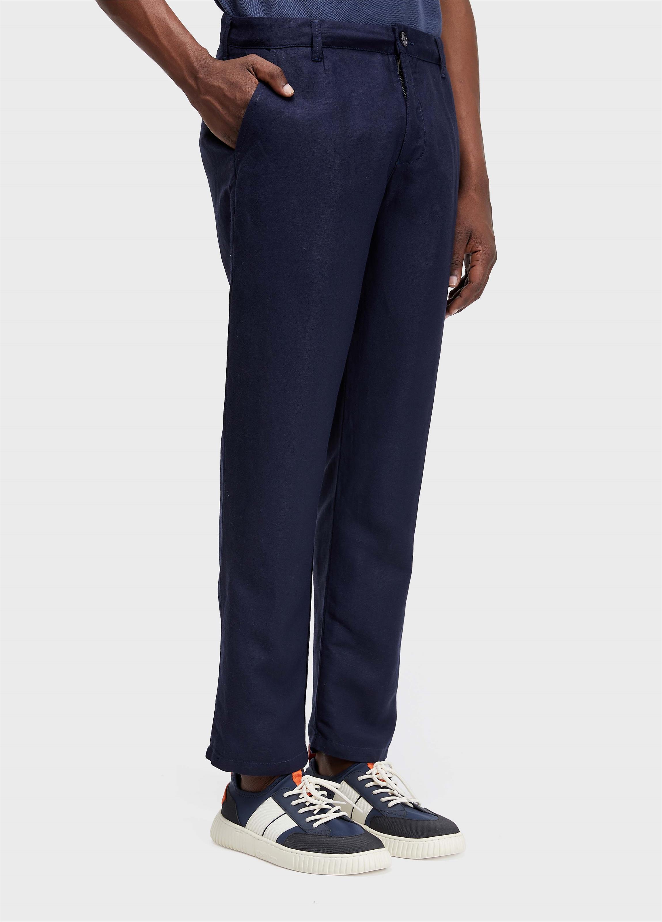 Calça alfaiataria fluid linen