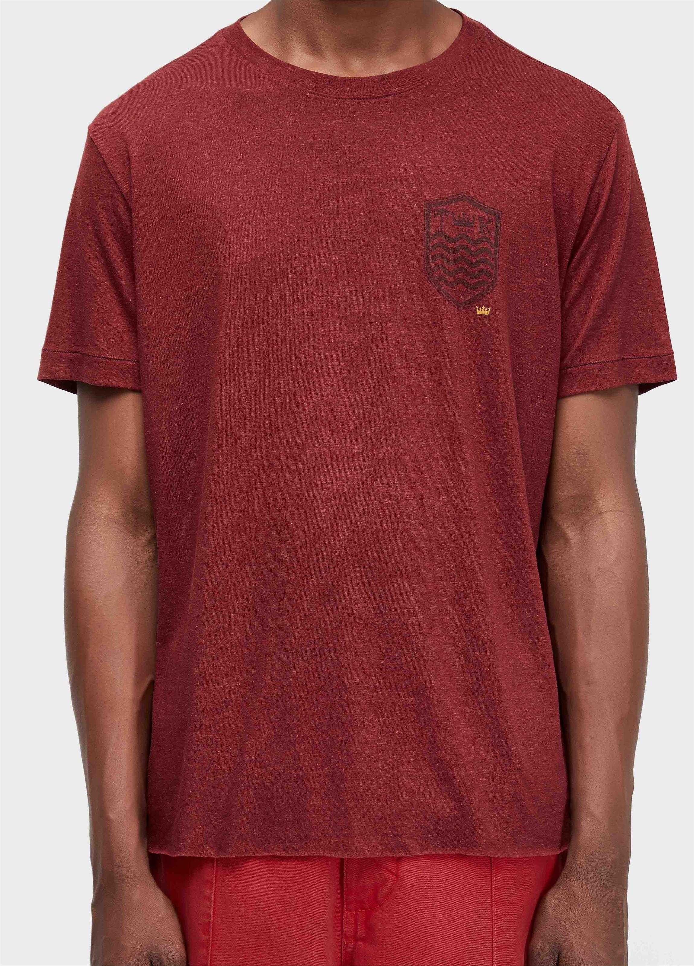 T-shirt light brasão linen white edition