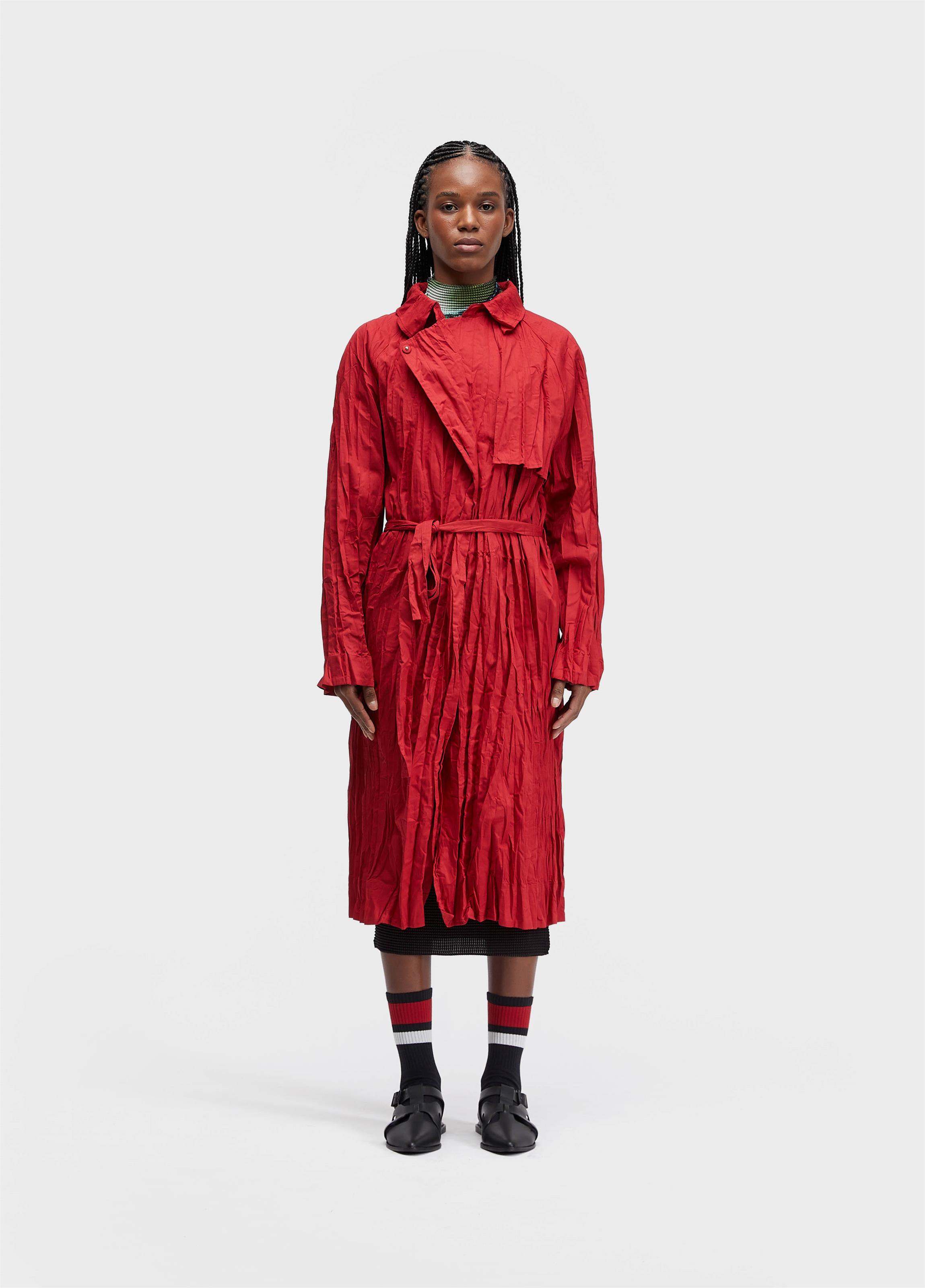 Trench coat winkle tricoline