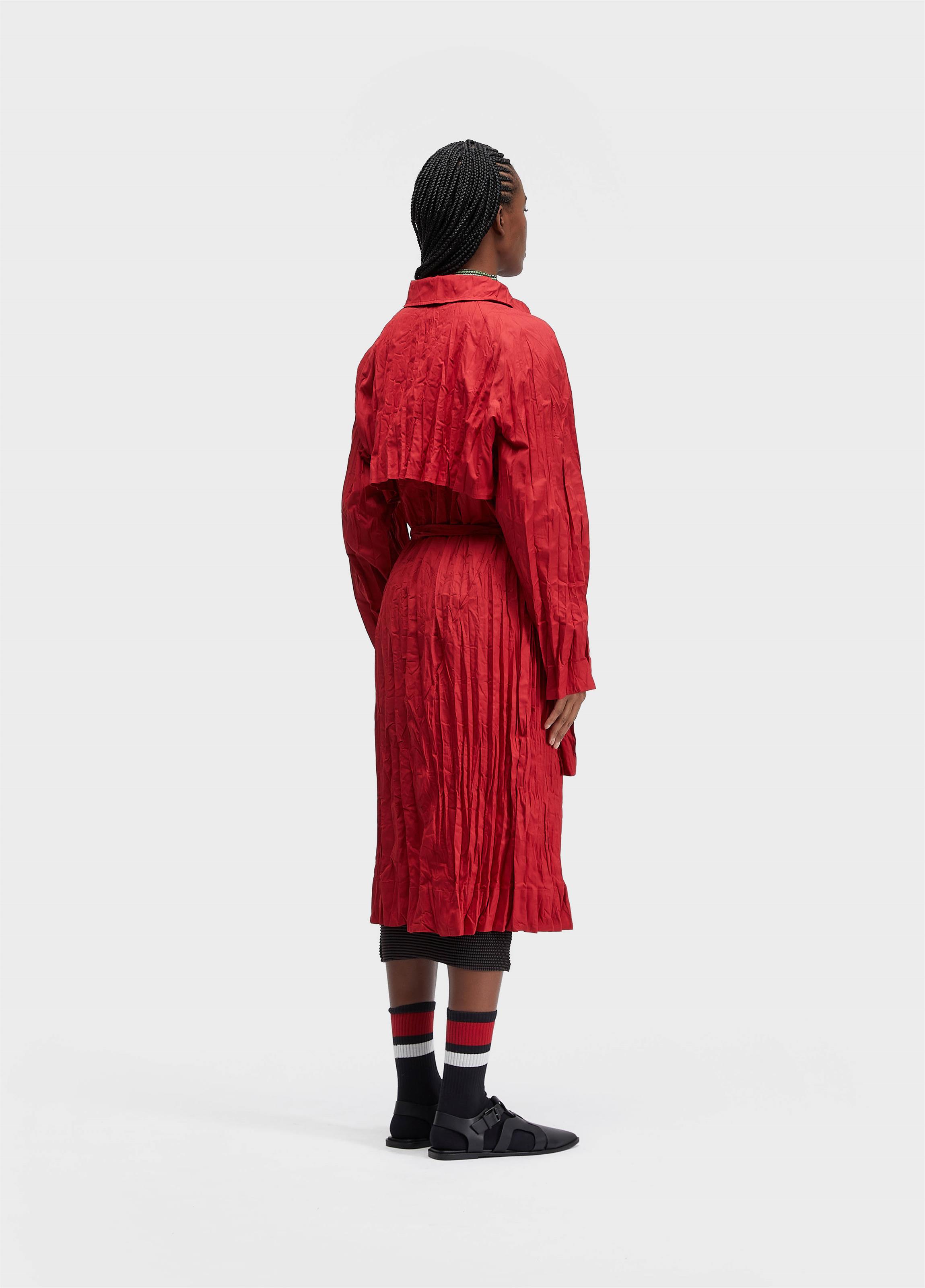 Trench coat winkle tricoline