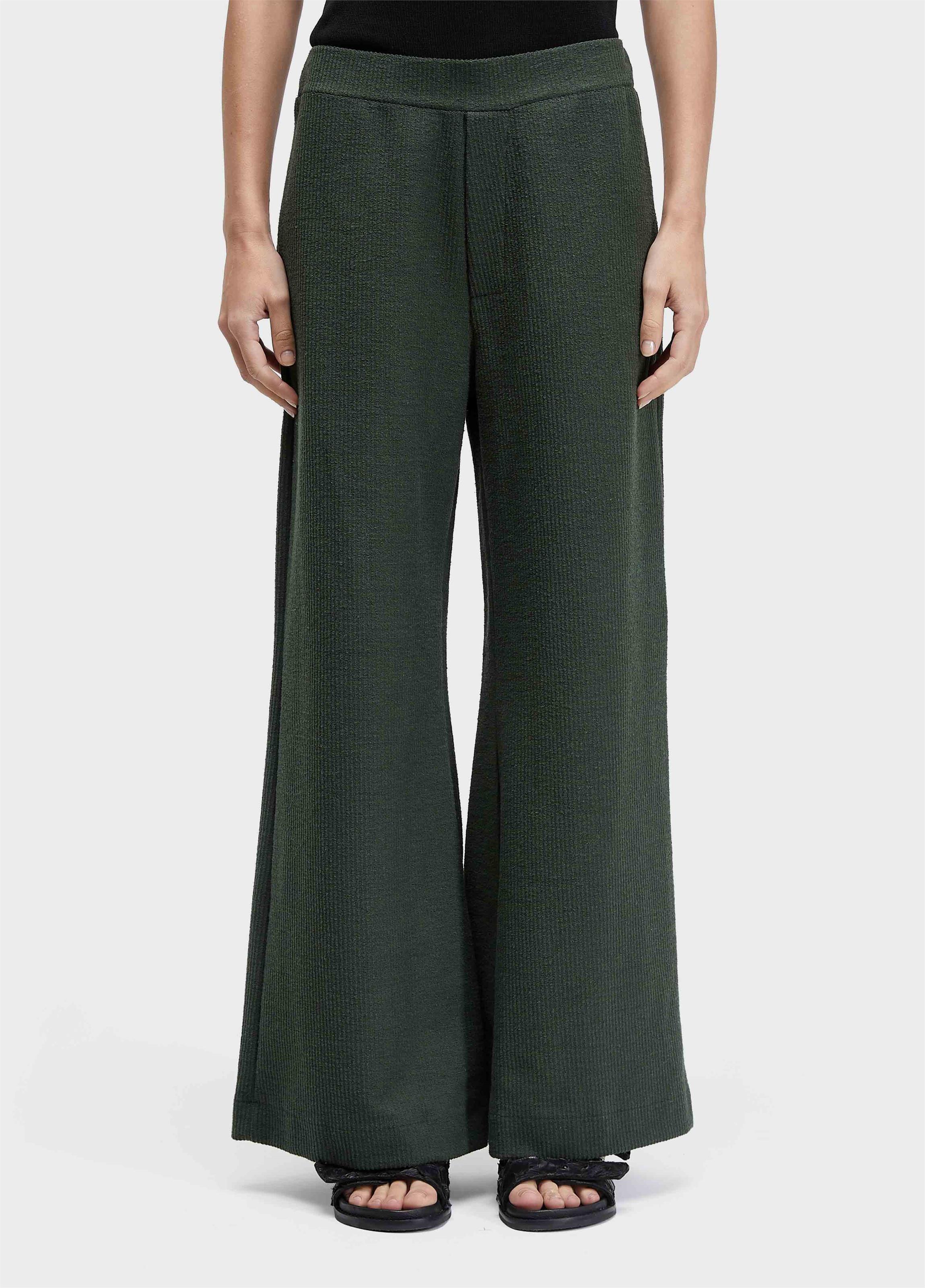 Calça malha canelado rustico