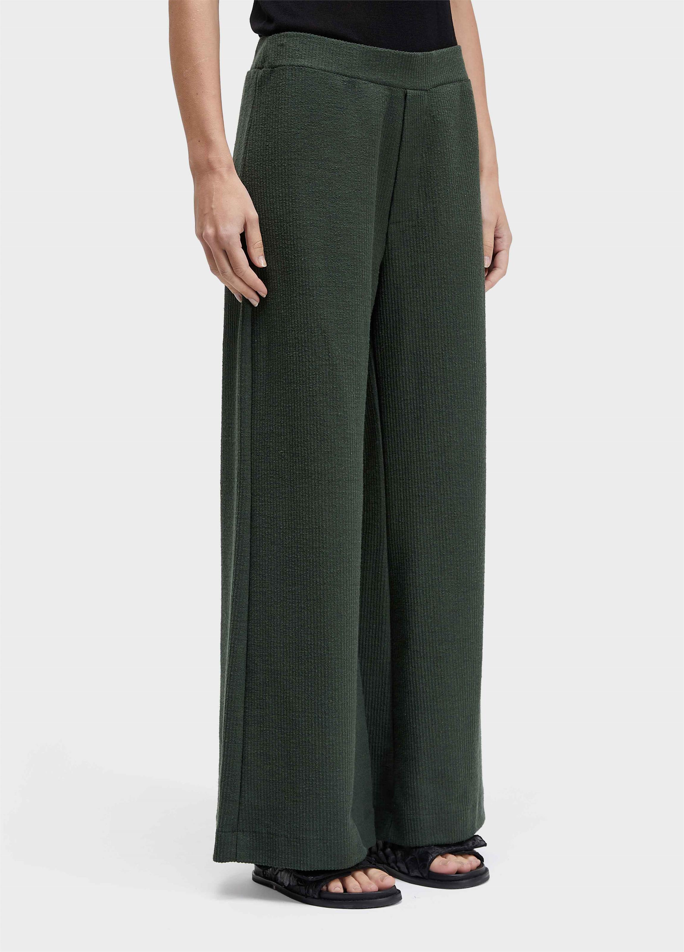 Calça malha canelado rustico