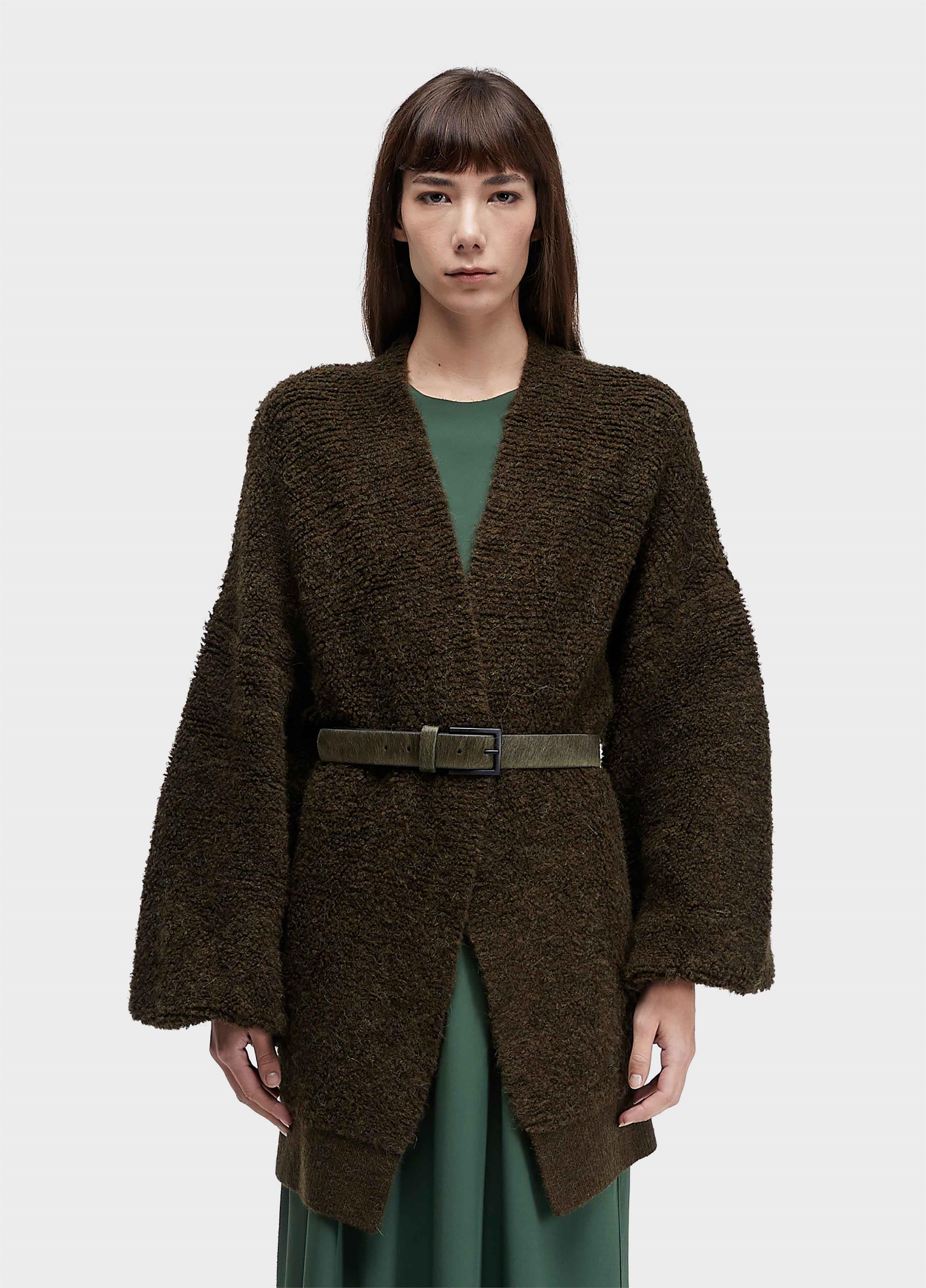 Maxi cardigan tricot textura