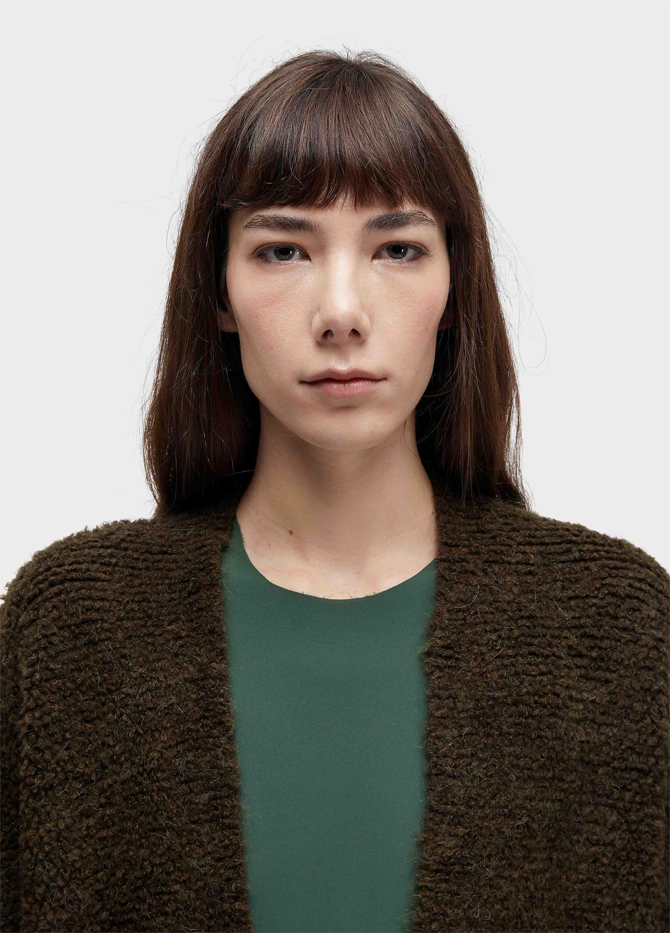 Maxi cardigan tricot textura