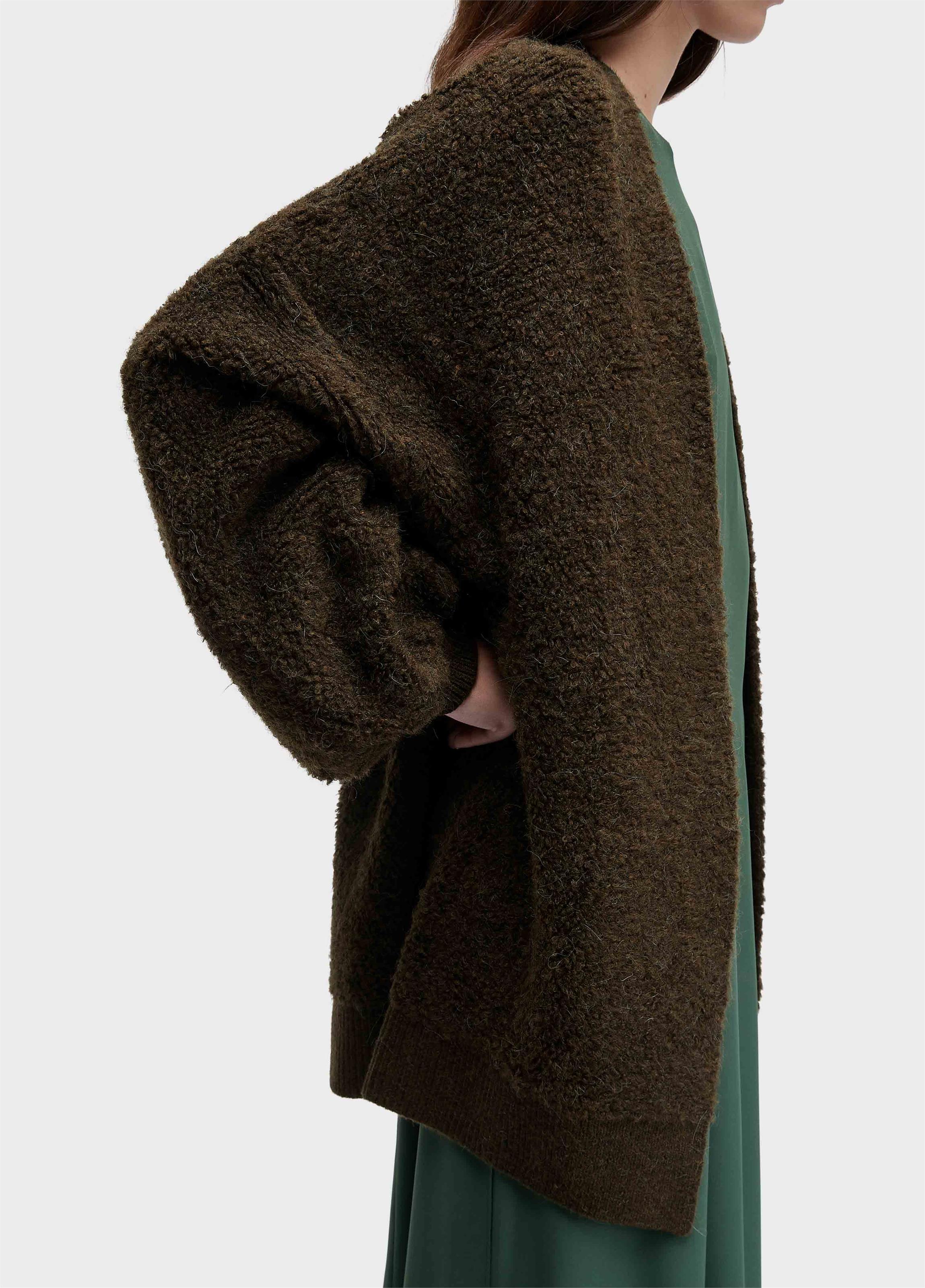 Maxi cardigan tricot textura