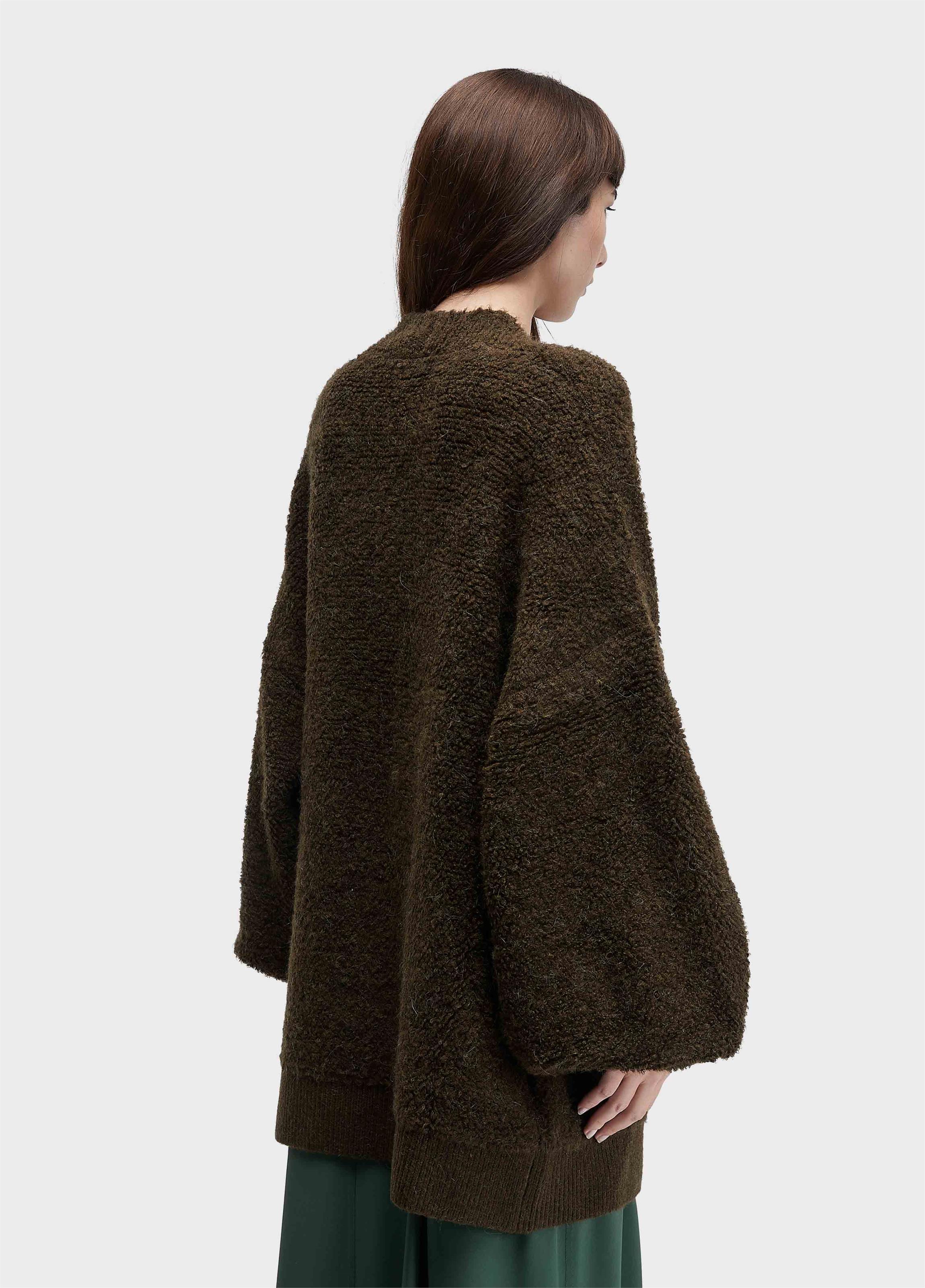 Maxi cardigan tricot textura