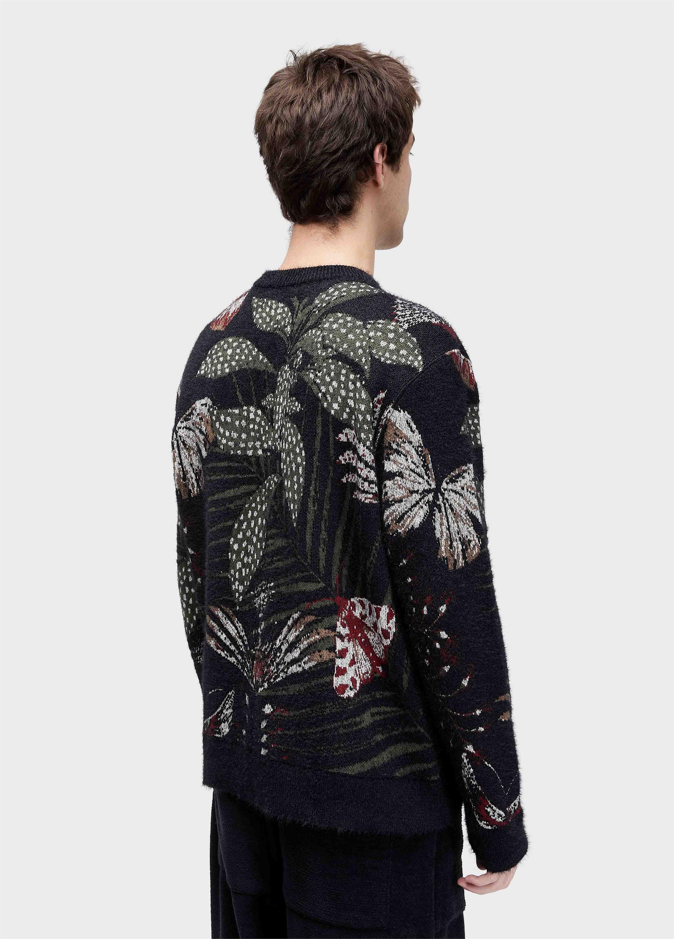 Sweater jacquard botanique