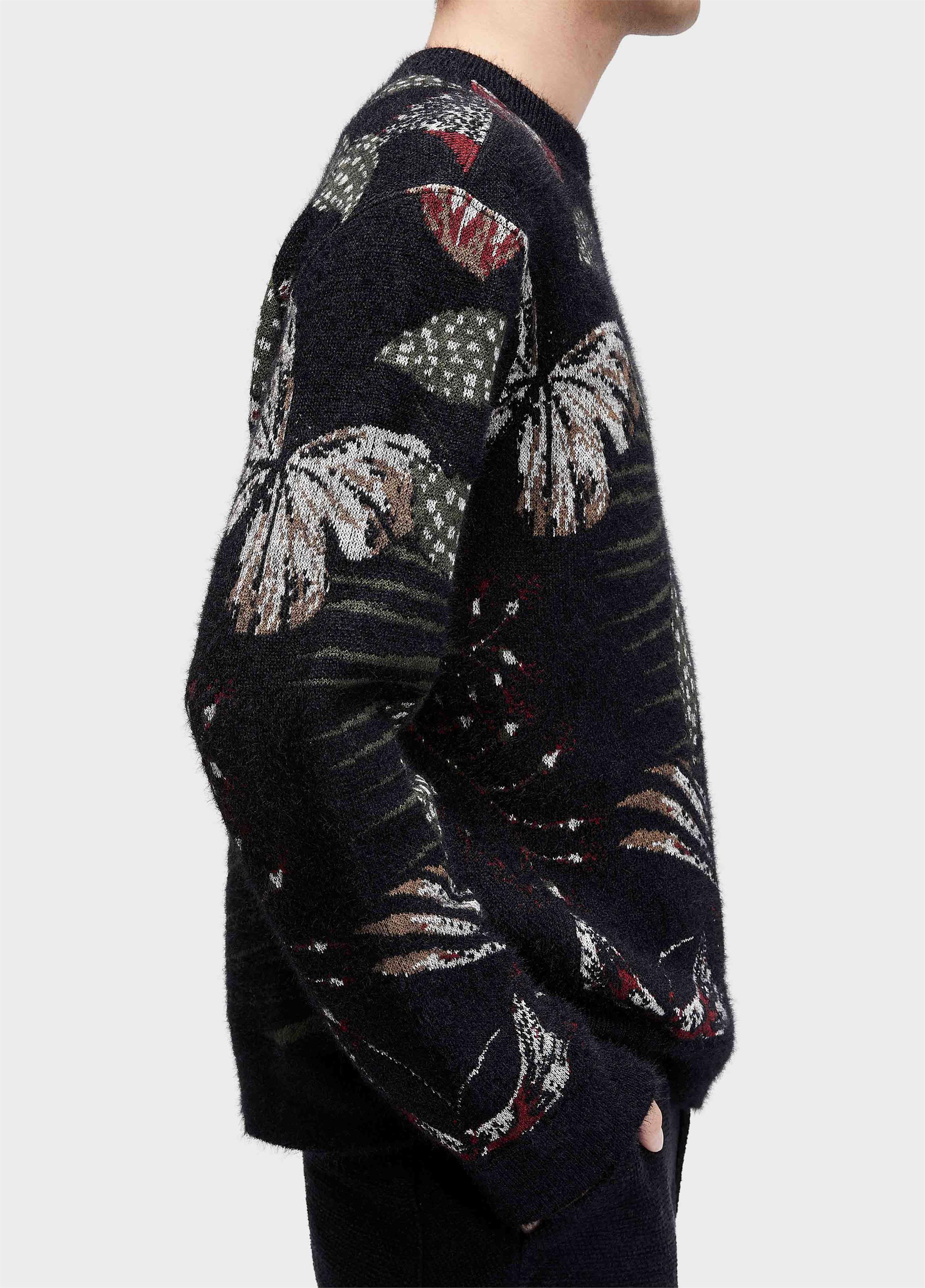 Sweater jacquard botanique
