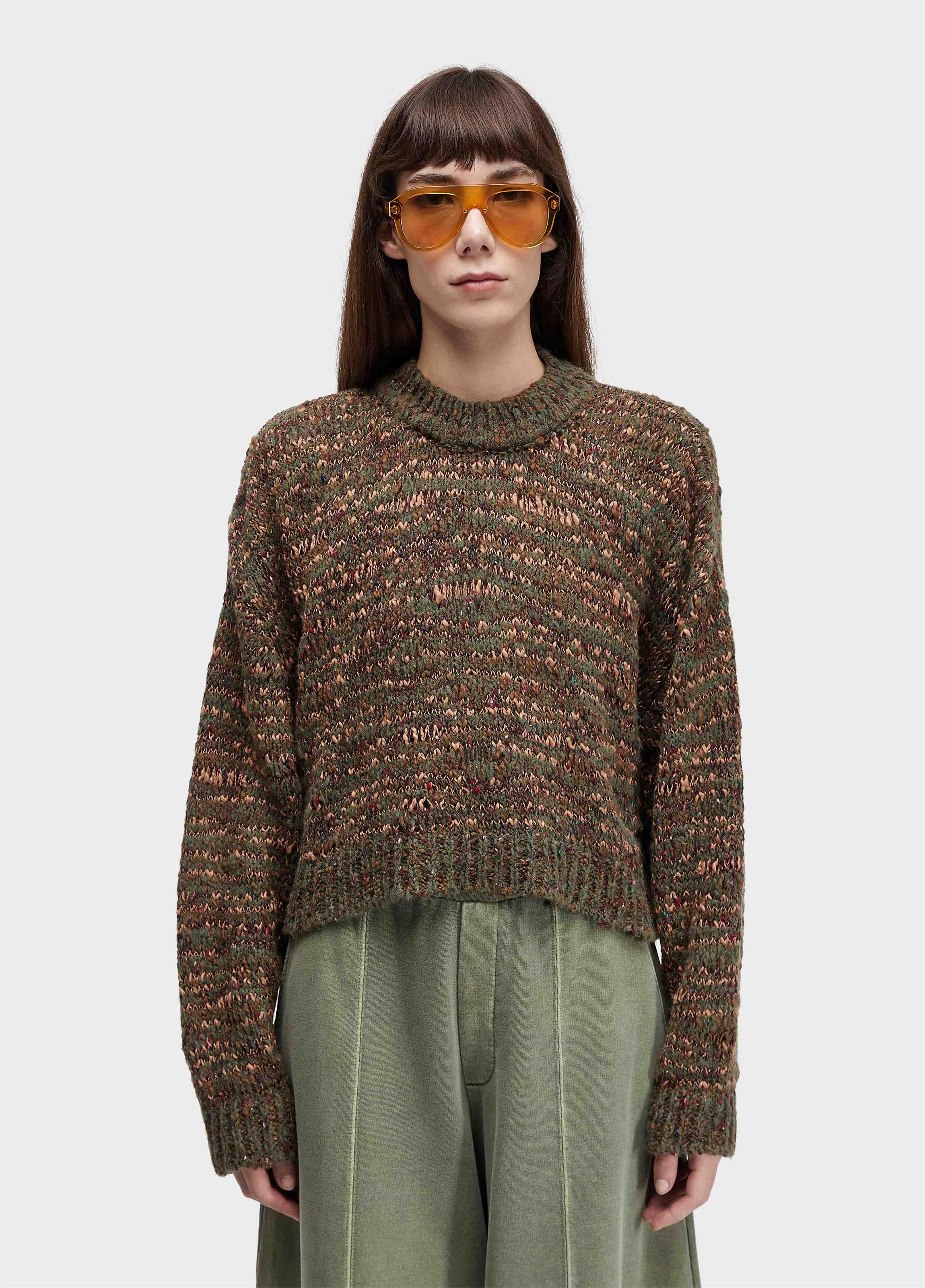 Casaco tricot mesclado