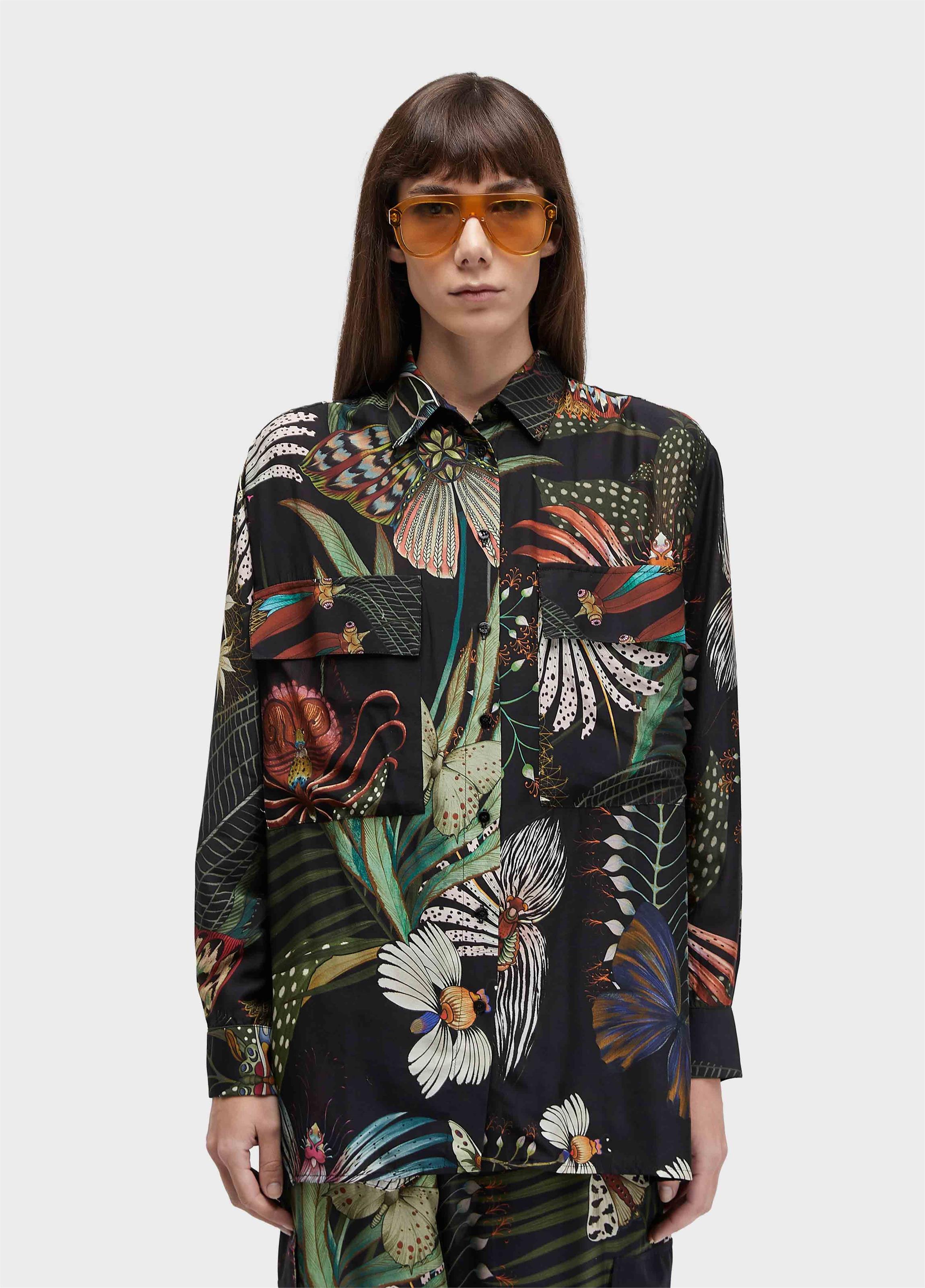 Blusa bolsos botanique