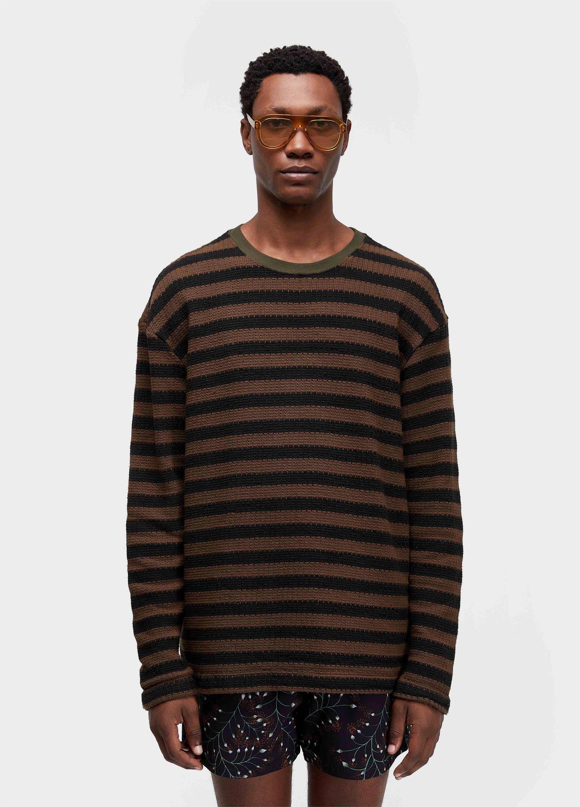 T-shirt rustic thread stripe