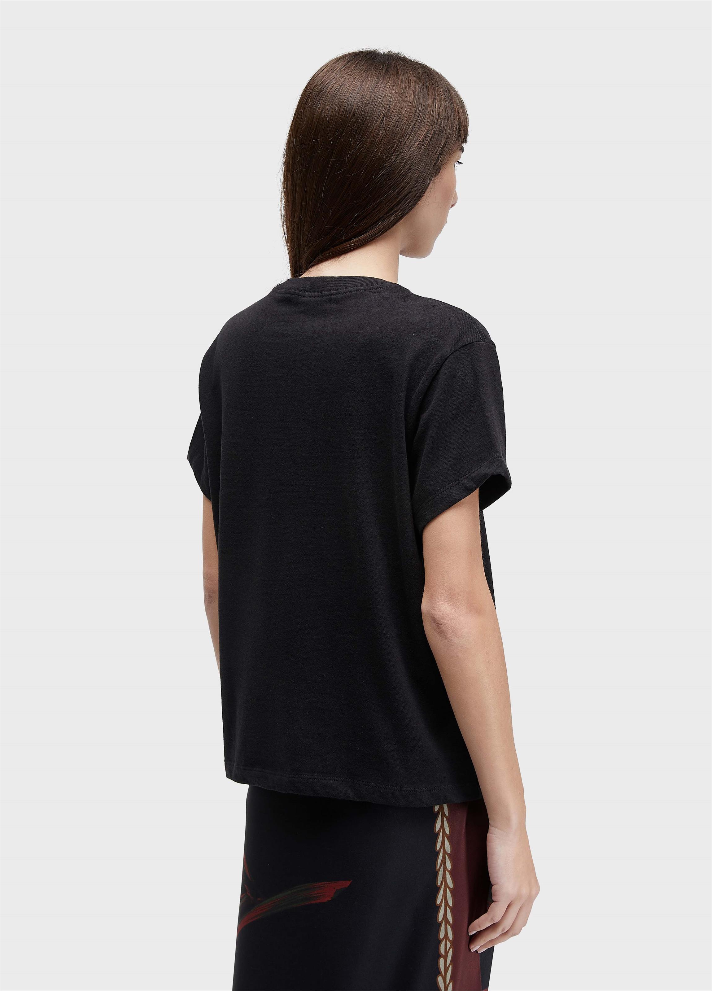 T-shirt rosa bordada