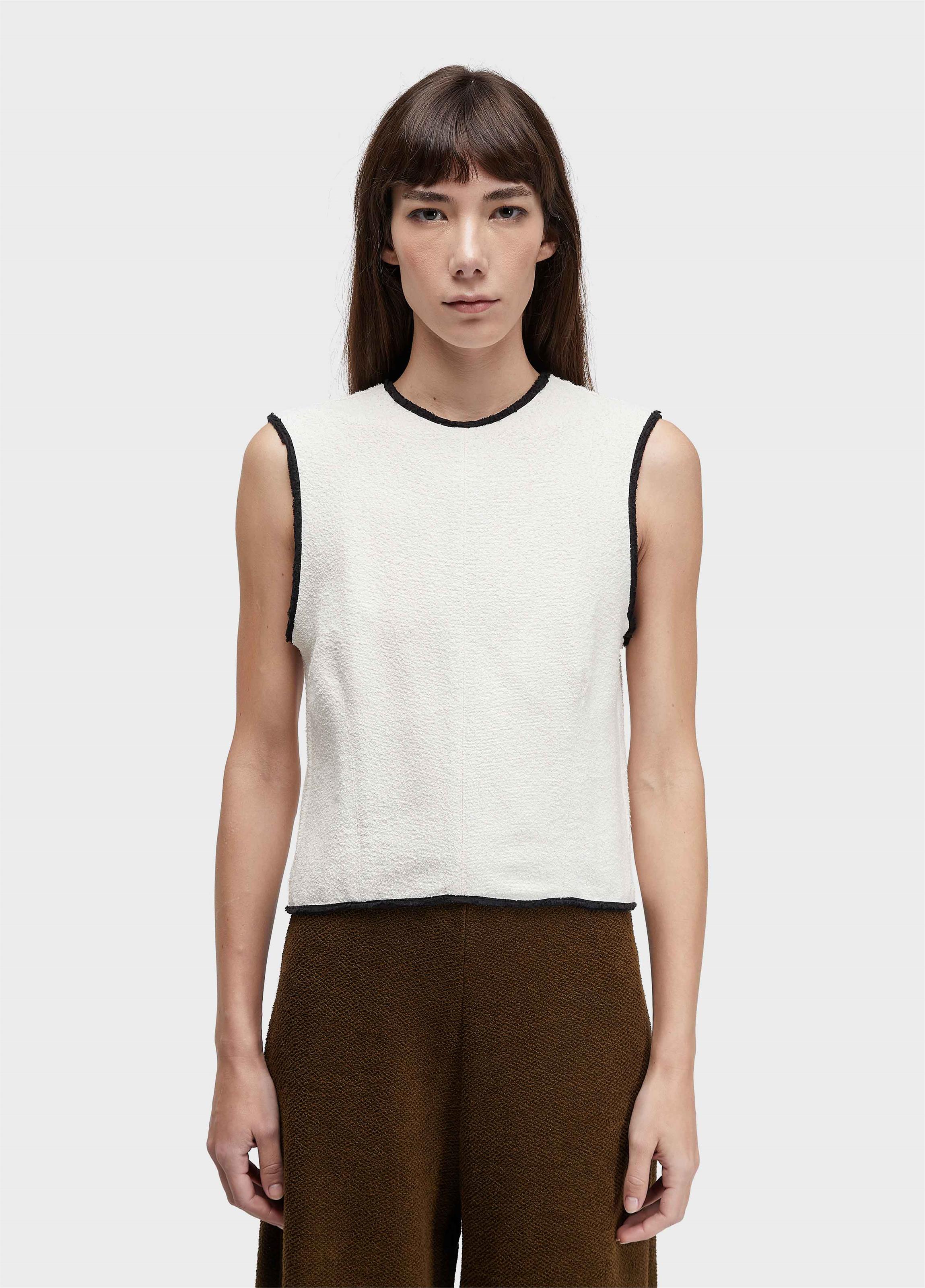 Blusa sleeveless cotton texture