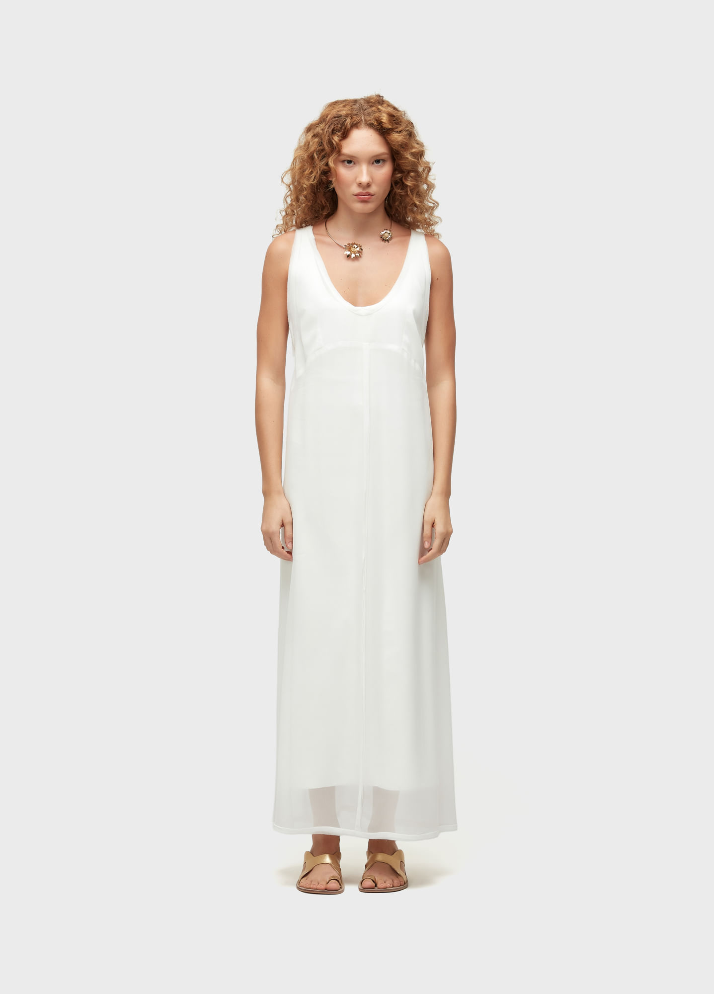 Vestido longui desfiado ggt
