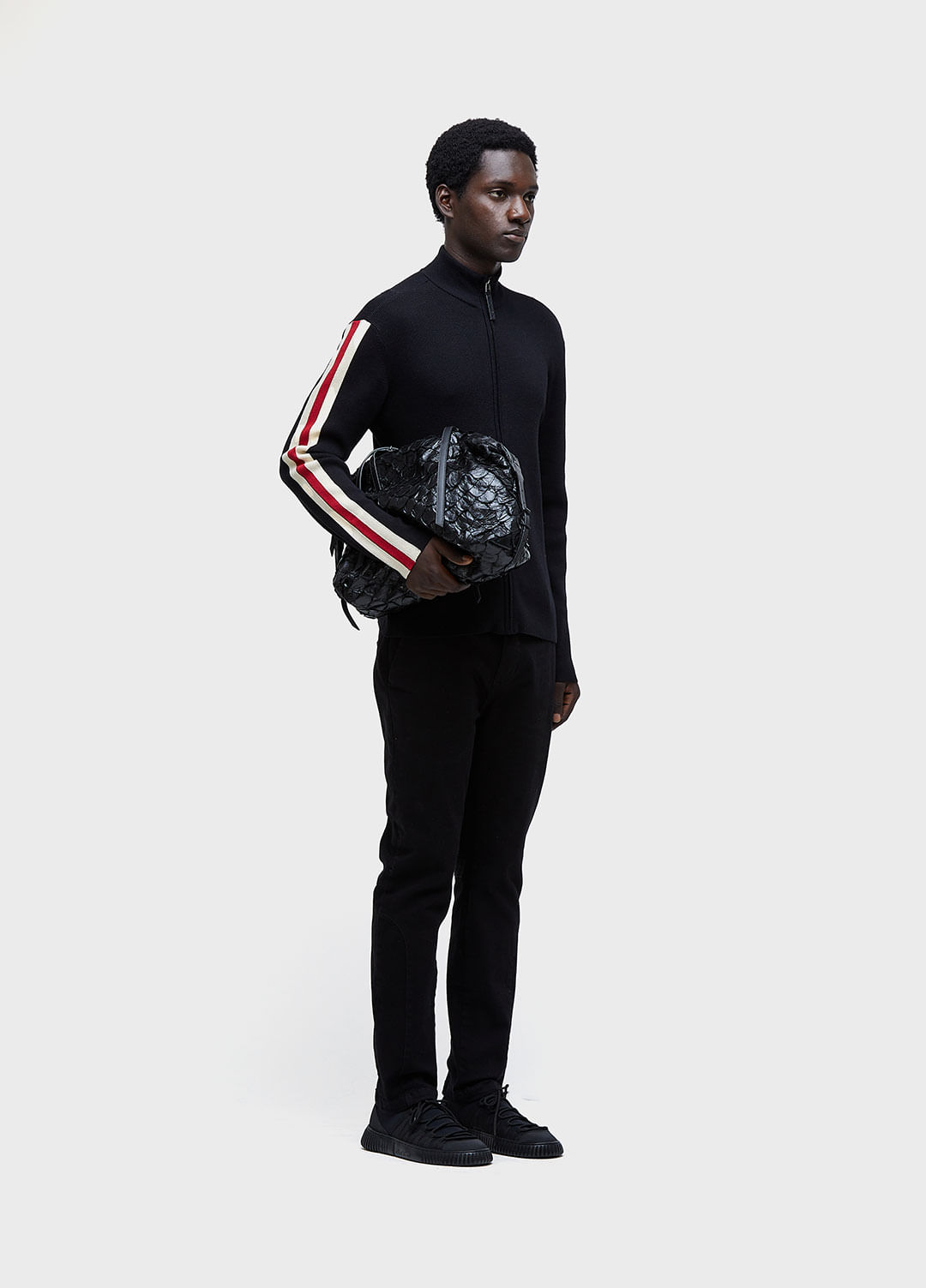 Mens zipped striped sweater | Osklen