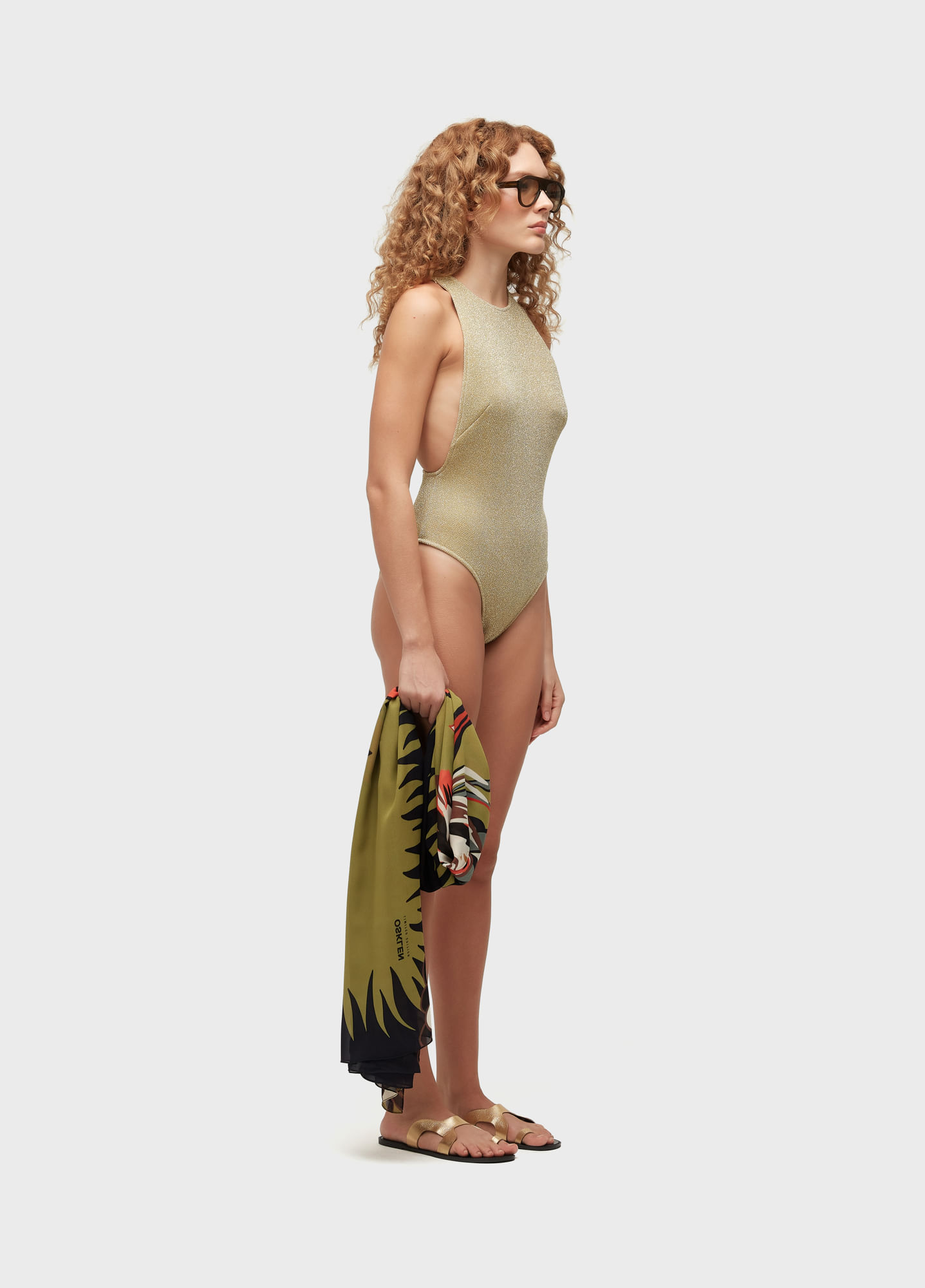 Maiô tricot lurex