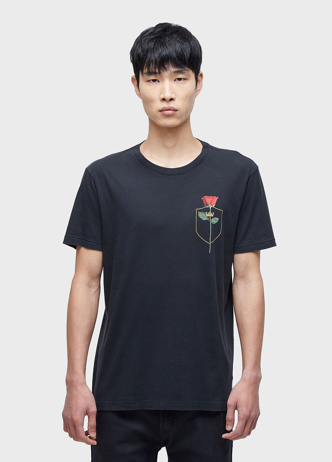 T-shirt soft used brasao rosa