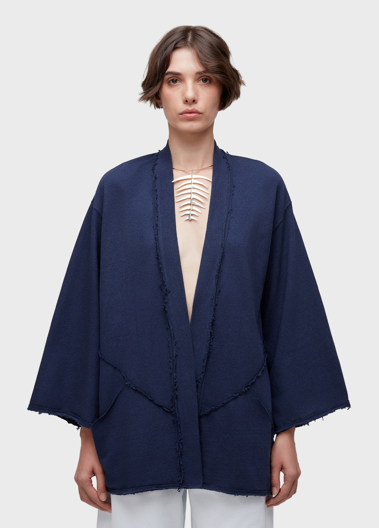 Kimono rustico desfiado | Osklen