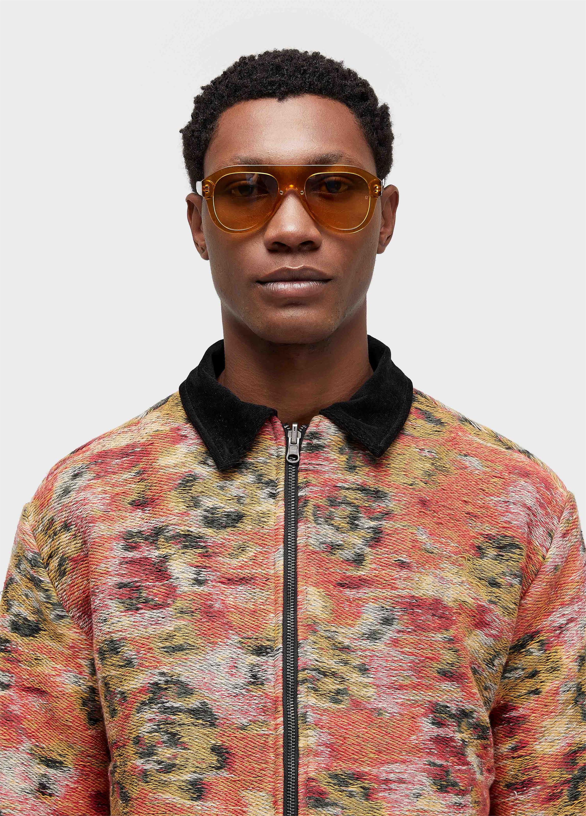 Jaqueta bomber velvet roseira jacquard