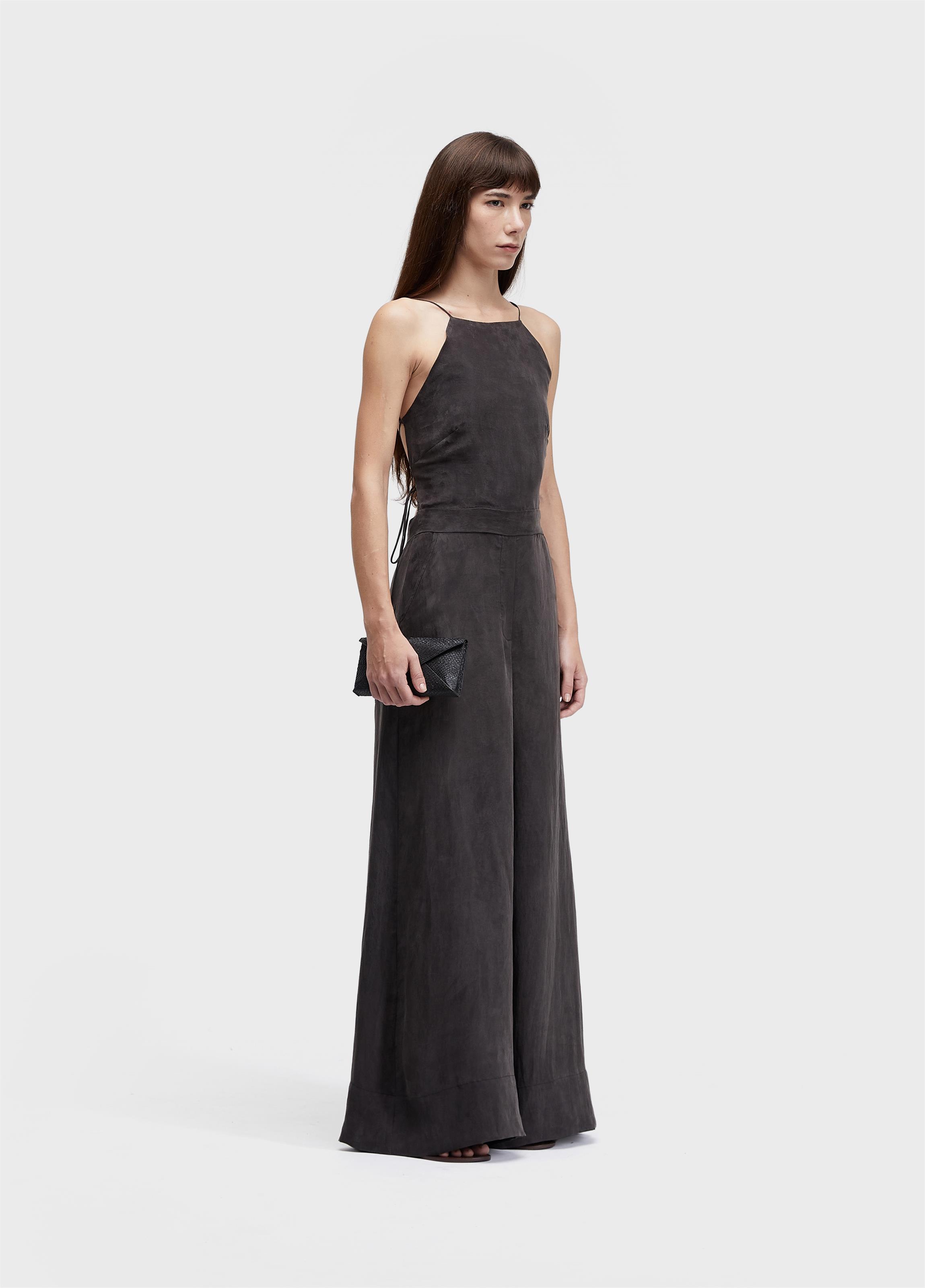 Macacão alças cupro