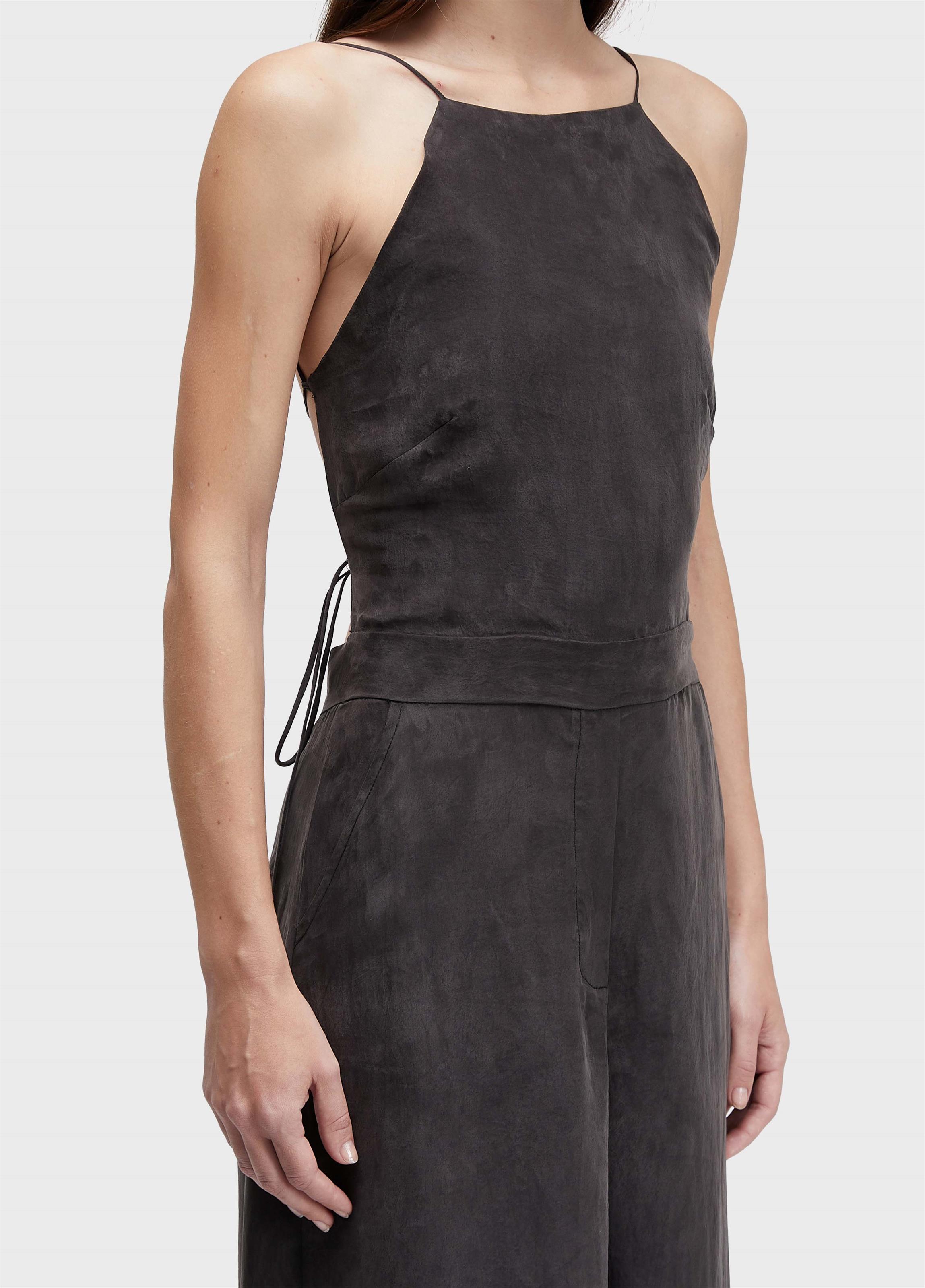 Macacão alças cupro