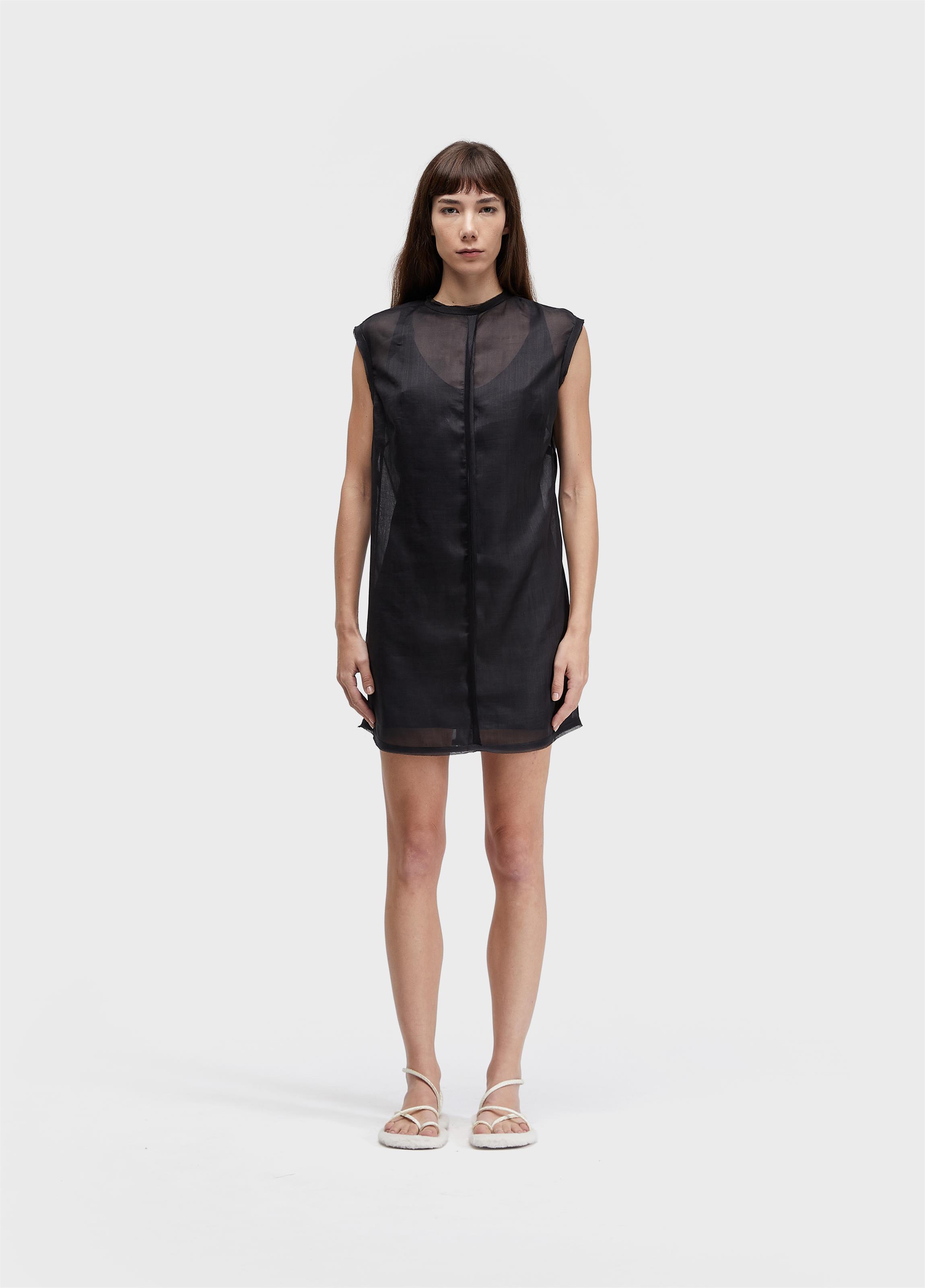 Vestido curto sleeveless organdi