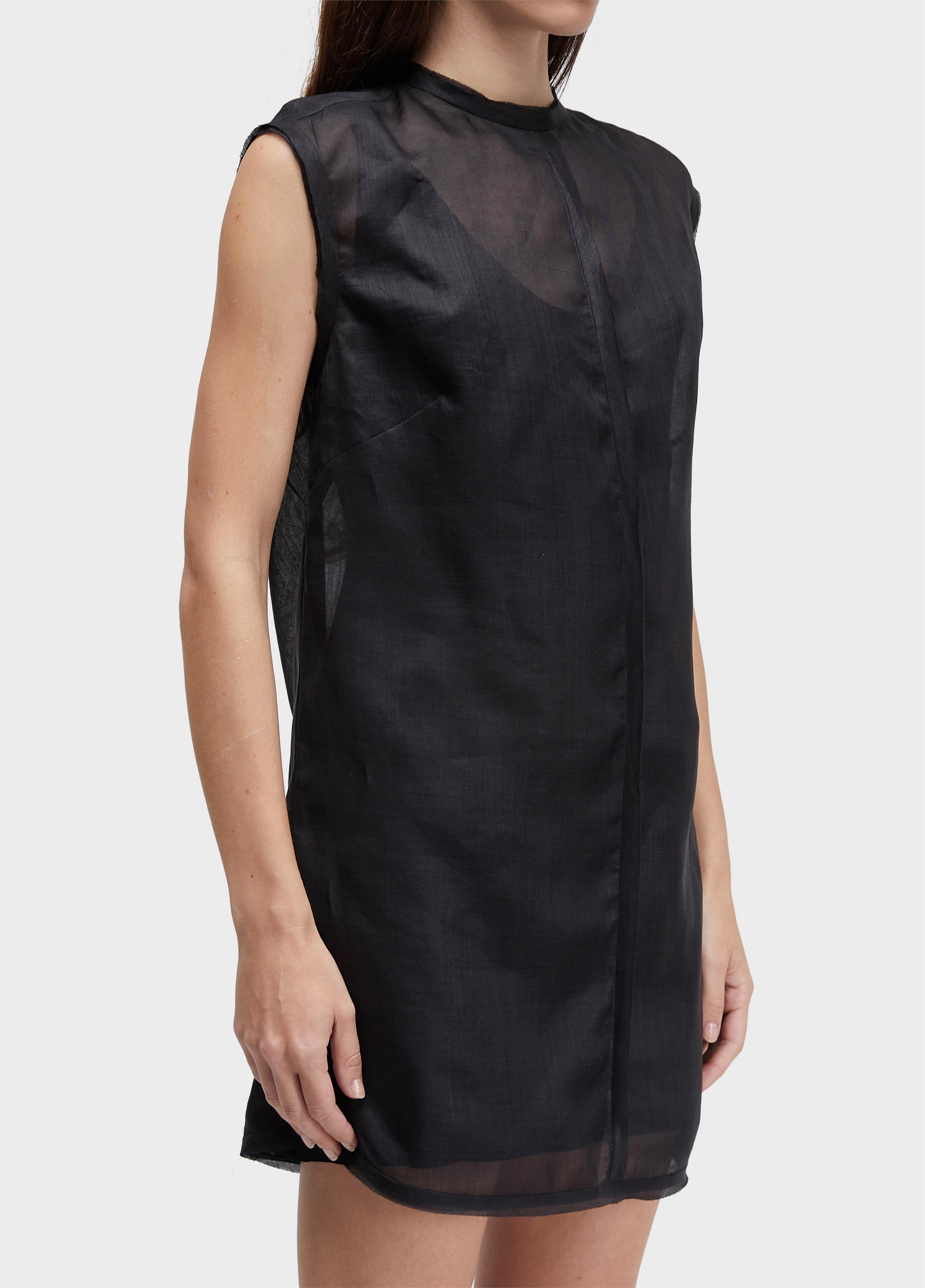 Vestido curto sleeveless organdi