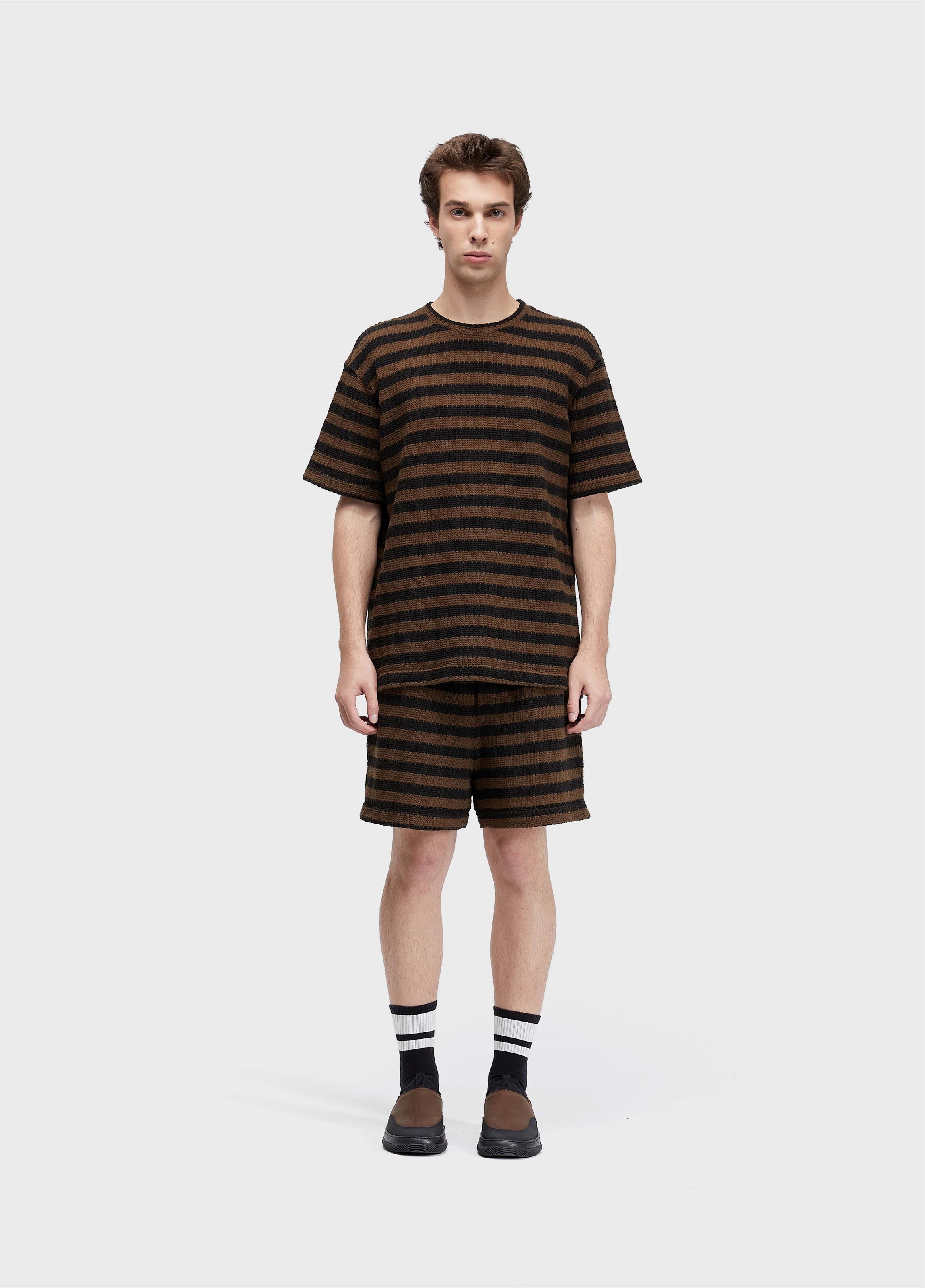 Bermuda color stripes knit