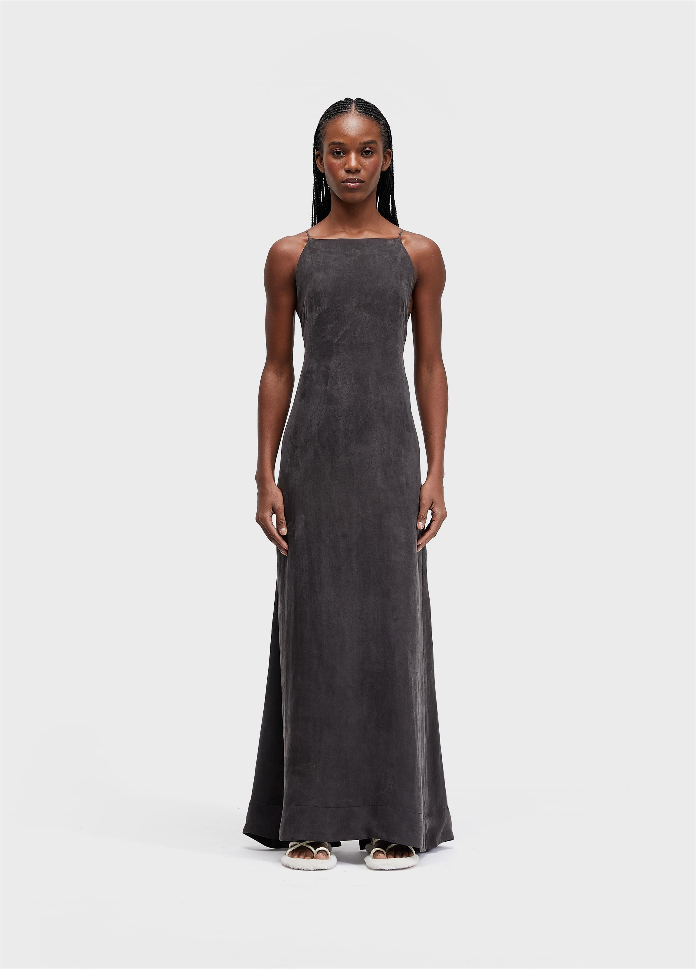 Vestido alças longui cupro