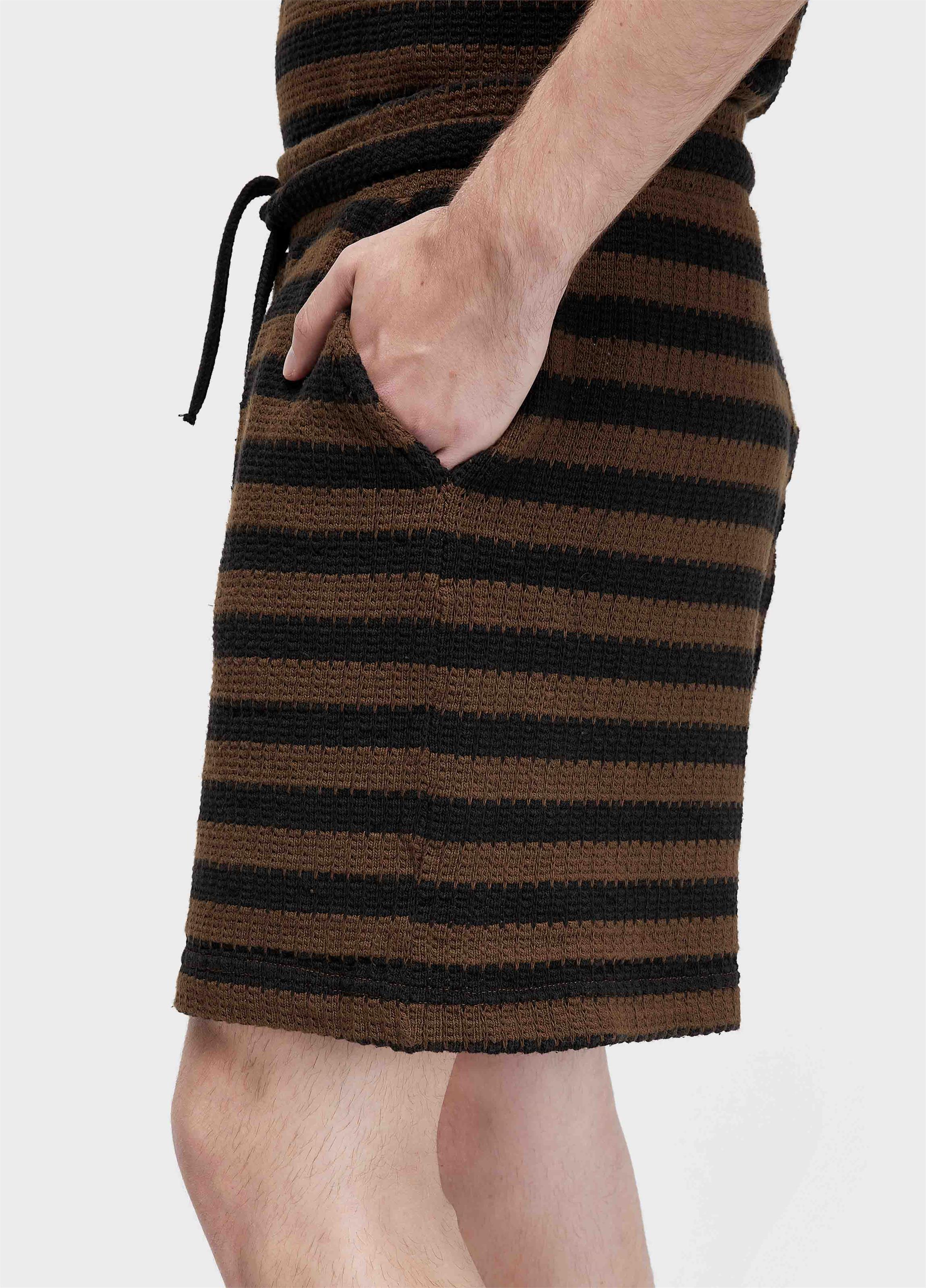Bermuda color stripes knit