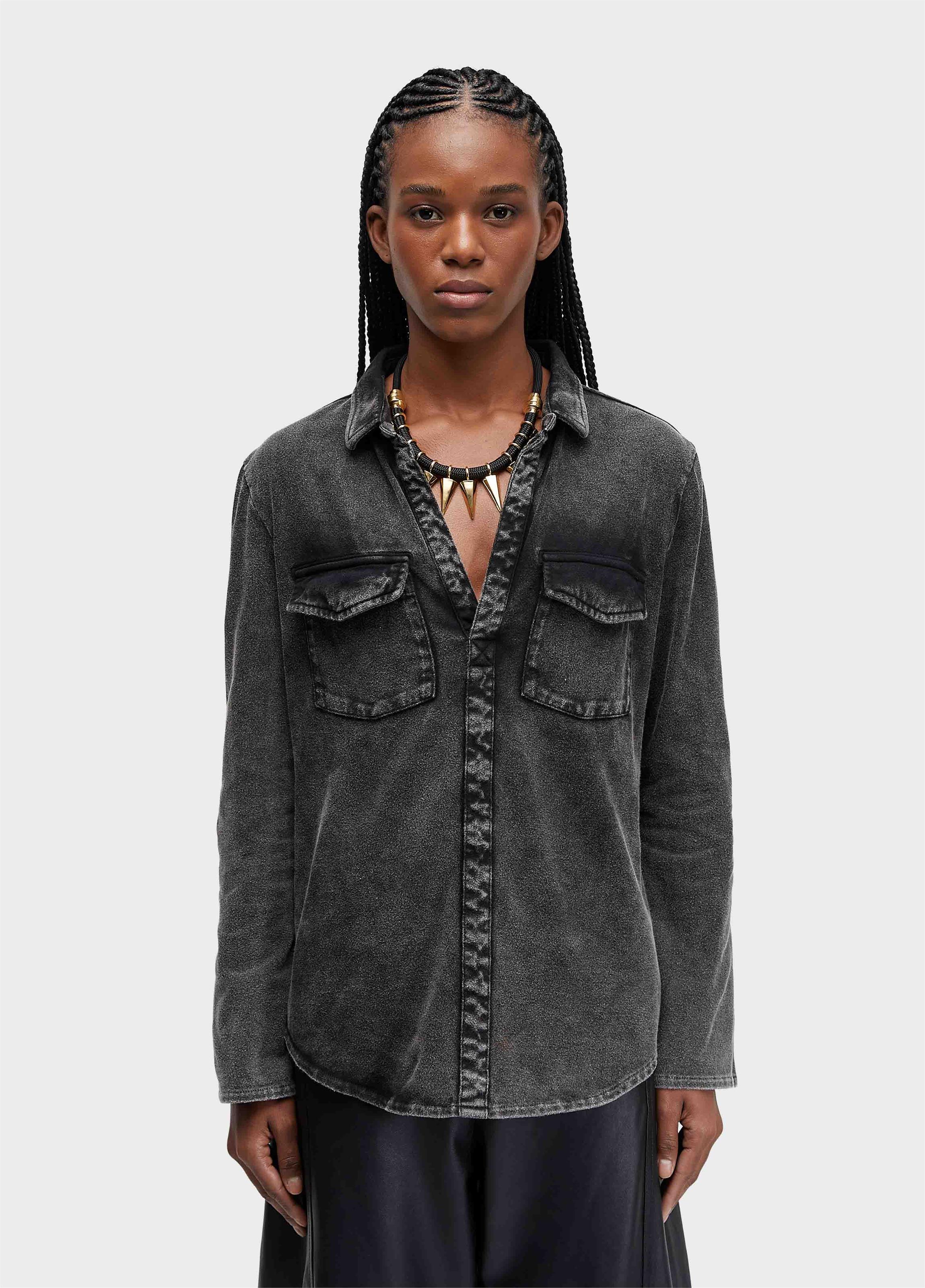 Camisa marmorizado black